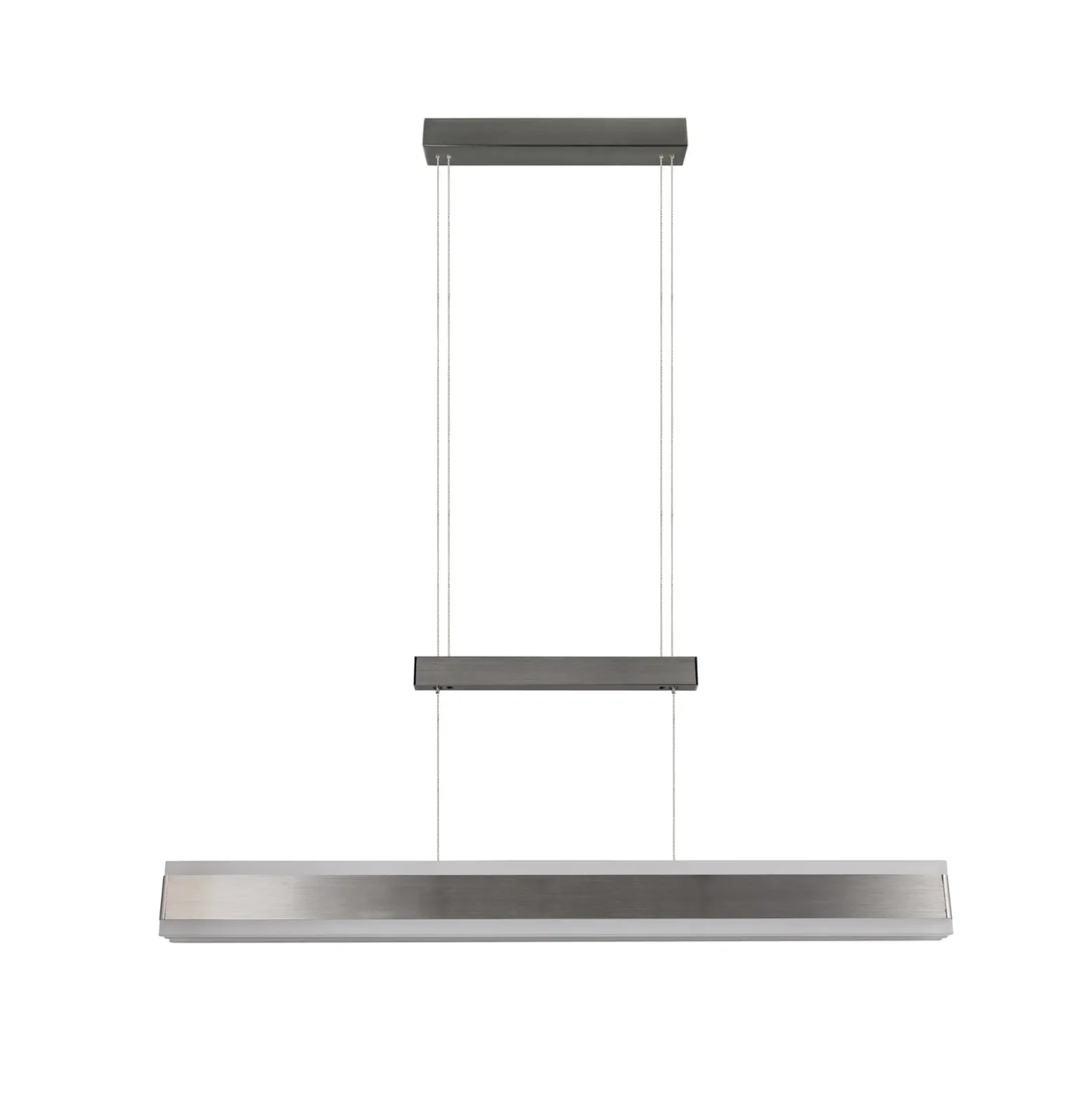 LED-Hängelampe Arcola, nickelfarben, 152 cm, CCT Touchdimmer