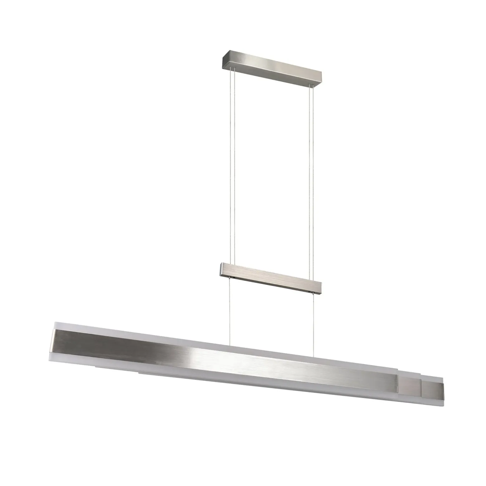 LED-Hängelampe Arcola, nickelfarben, 152 cm, CCT Touchdimmer