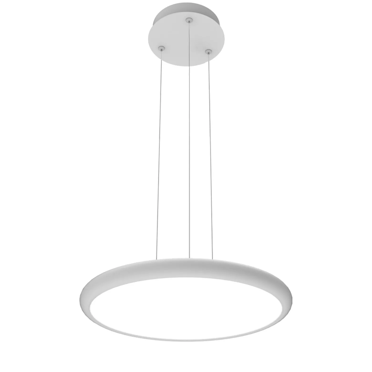 LED-Hängelampe Benett, weiß, Ø 50 cm, Metall/Acryl