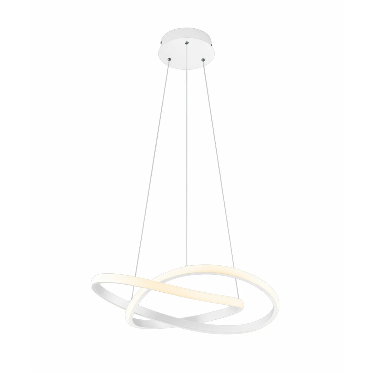 LED-Hängelampe Course, weiß matt, 4.000 K, Ø 60 cm, Metall