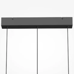 LED-Hängelampe FLOAT, klar/schwarz, 3-flg. 68 cm Glas/Metall