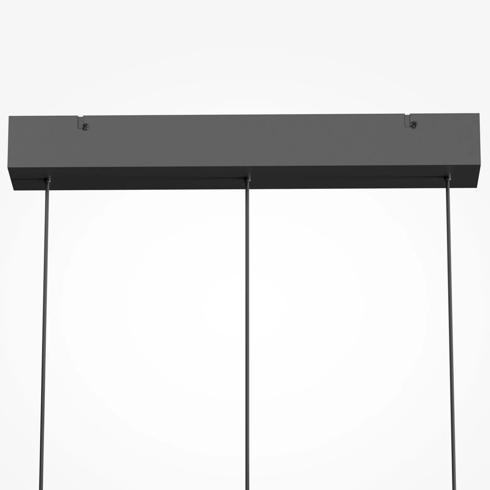 LED-Hängelampe FLOAT, klar/schwarz, 3-flg. 68 cm Glas/Metall