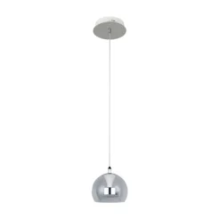 LED-Hängelampe Flynt, Ø 20 cm, chromfarben, Metall/Glas, CCT