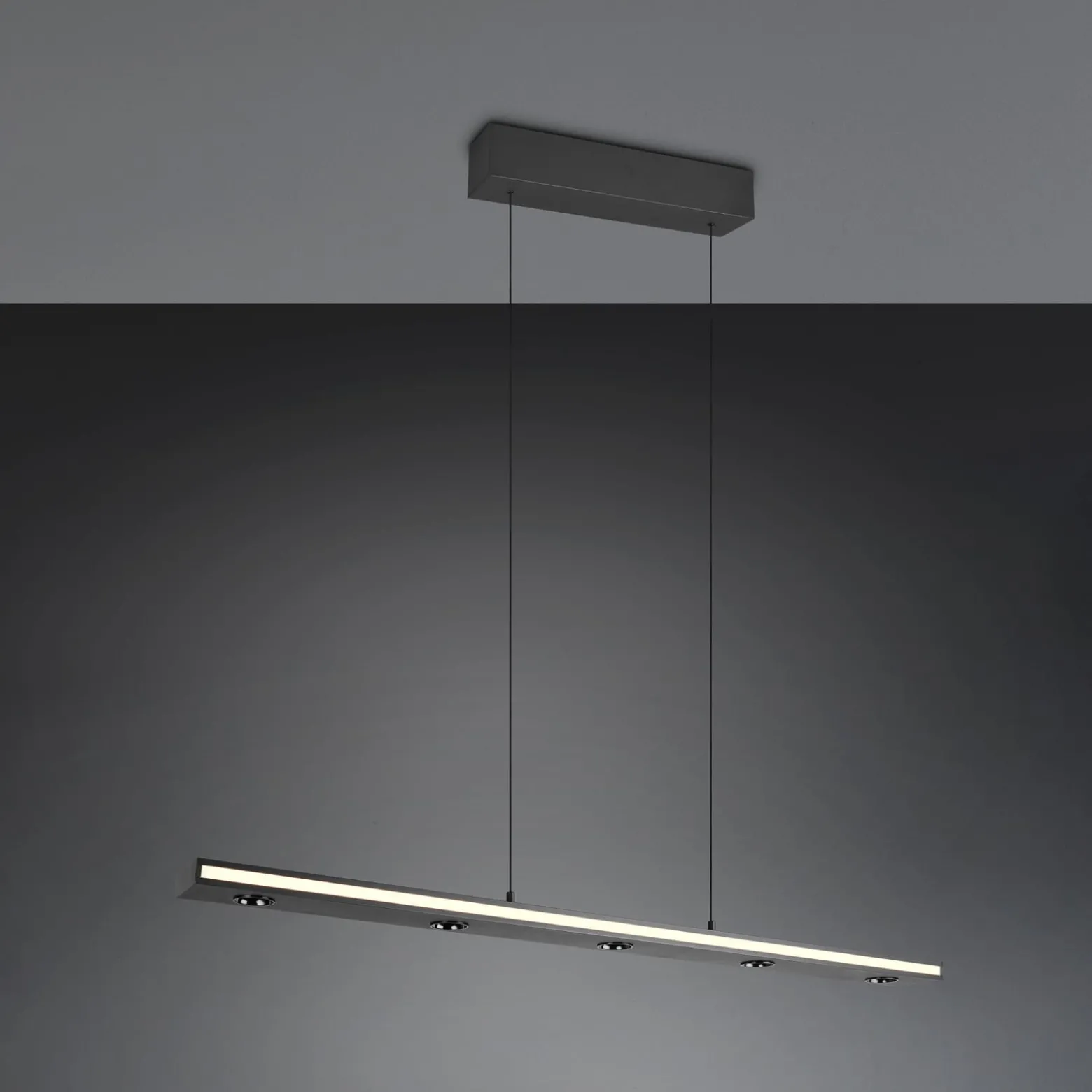 LED-Hängelampe Graham, schwarz, Metall, up/down, CCT, Dimmer