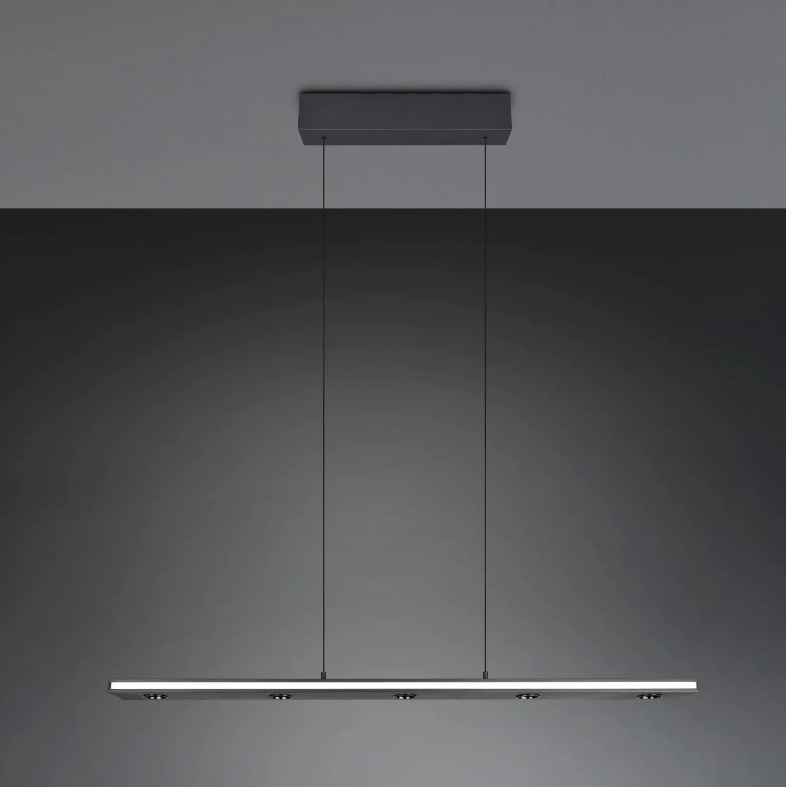 LED-Hängelampe Graham, schwarz, Metall, up/down, CCT, Dimmer