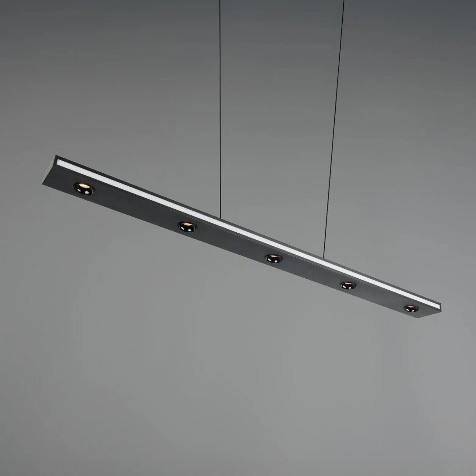 LED-Hängelampe Graham, schwarz, Metall, up/down, CCT, Dimmer