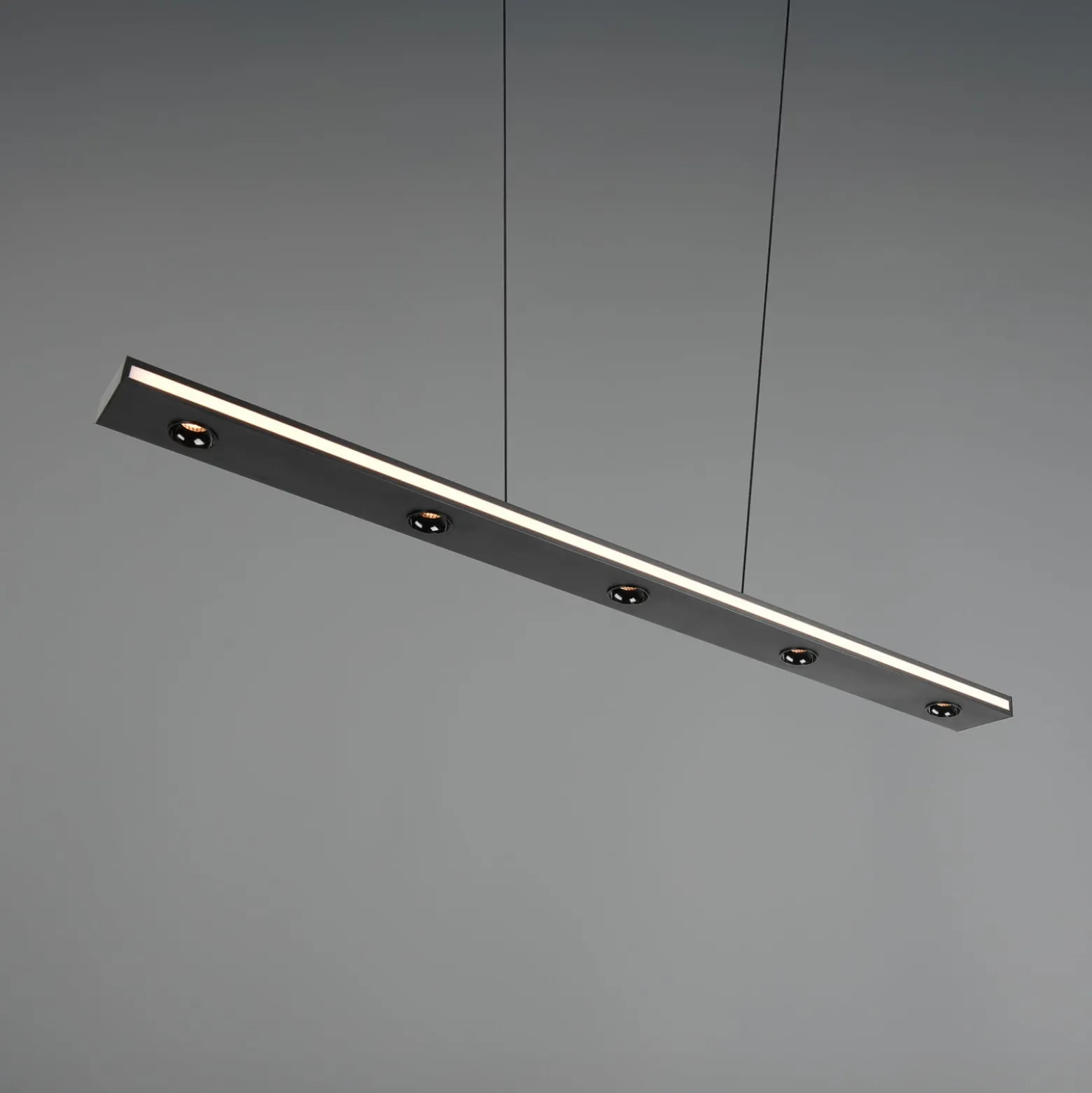LED-Hängelampe Graham, schwarz, Metall, up/down, CCT, Dimmer