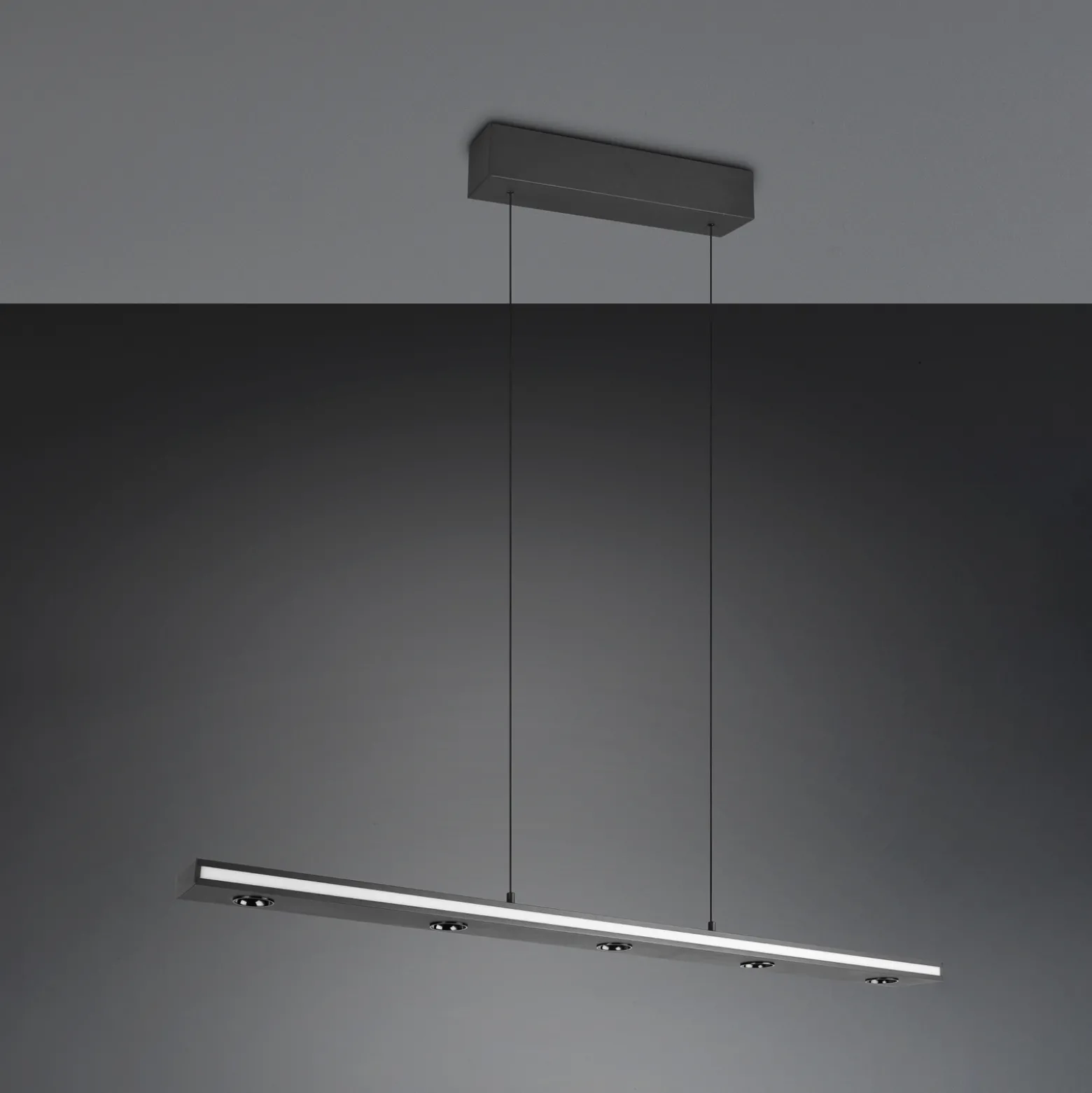 LED-Hängelampe Graham, schwarz, Metall, up/down, CCT, Dimmer