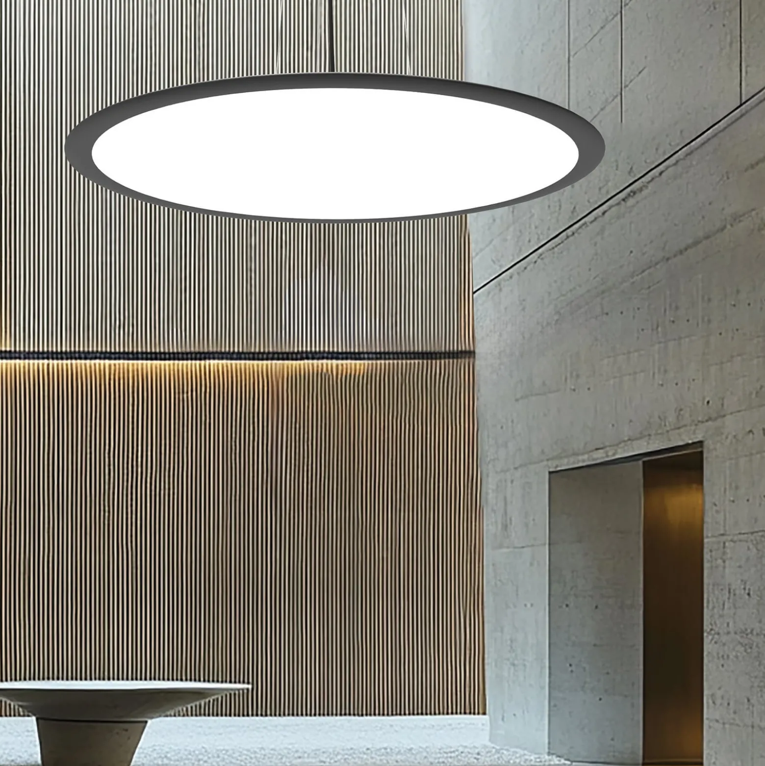 LED-Hängelampe Grande, schwarz, Ø 60 cm, Metall, CCT