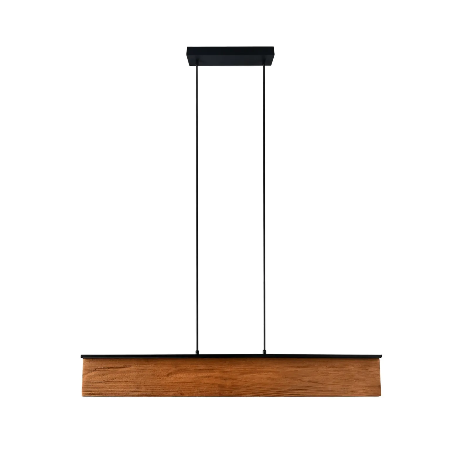 LED-Hängelampe Kalea, Länge 110 cm, holzfarben, Holz