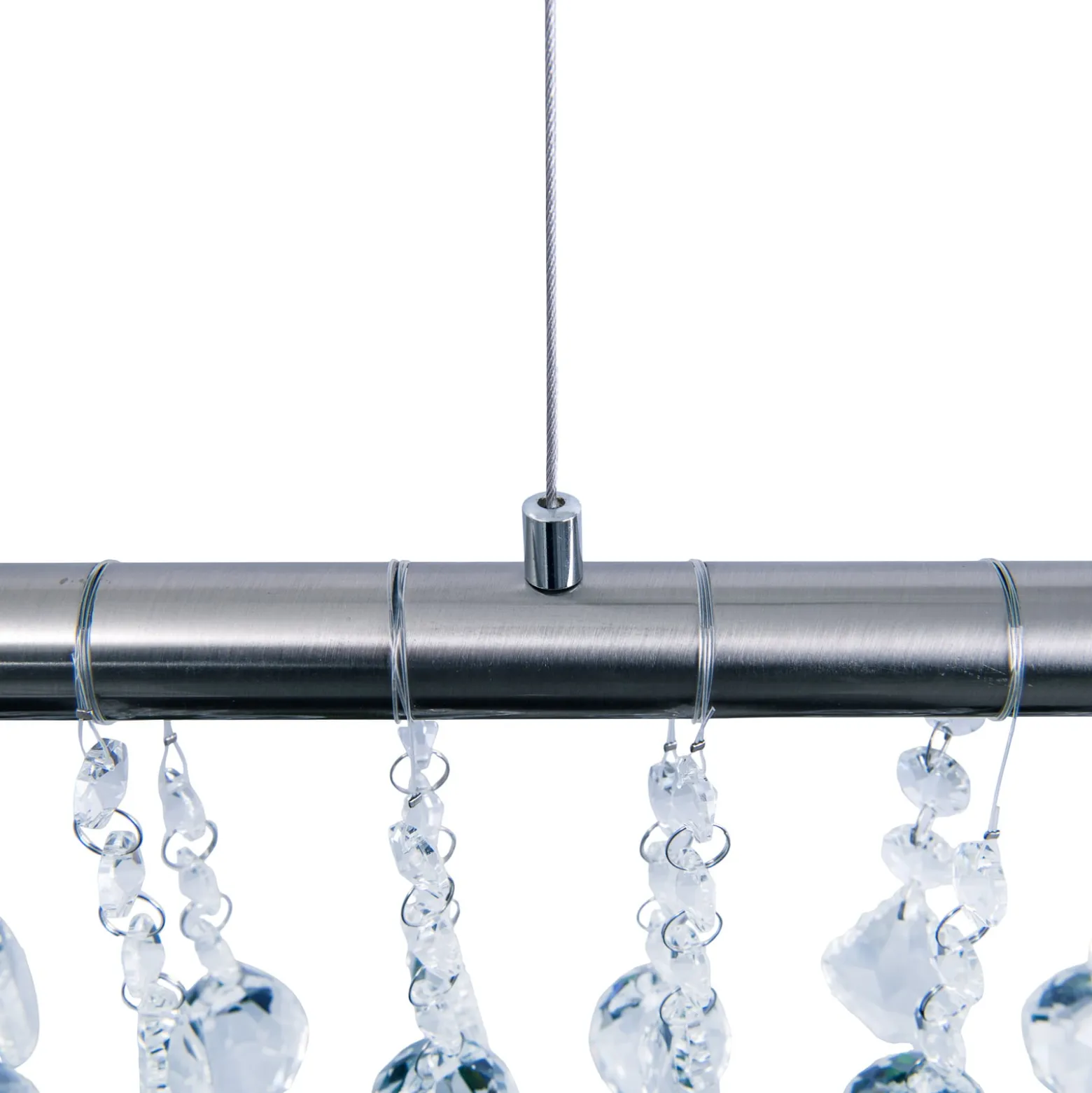 LED-Hängelampe Nobilis, dimmbar, nickel satin