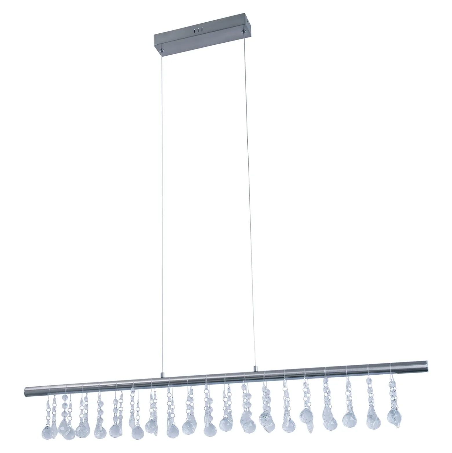 LED-Hängelampe Nobilis, dimmbar, nickel satin