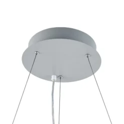 LED-Hängelampe PANEL, grau, Ø 63 cm, Metall, CCT, dim, 50 W
