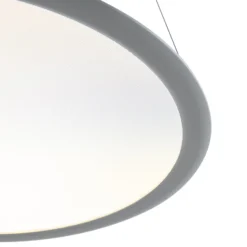 LED-Hängelampe PANEL, grau, Ø 63 cm, Metall, CCT, dim, 50 W