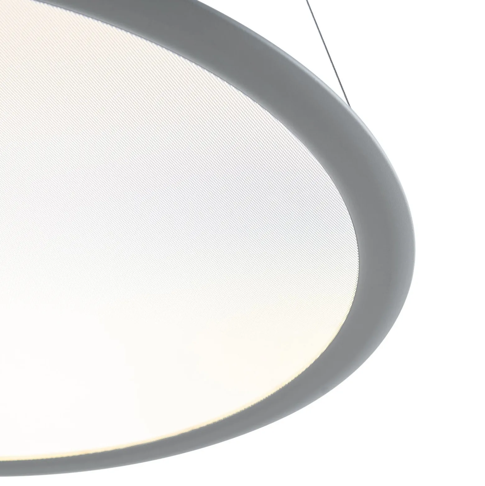 LED-Hängelampe PANEL, grau, Ø 63 cm, Metall, CCT, dim, 50 W