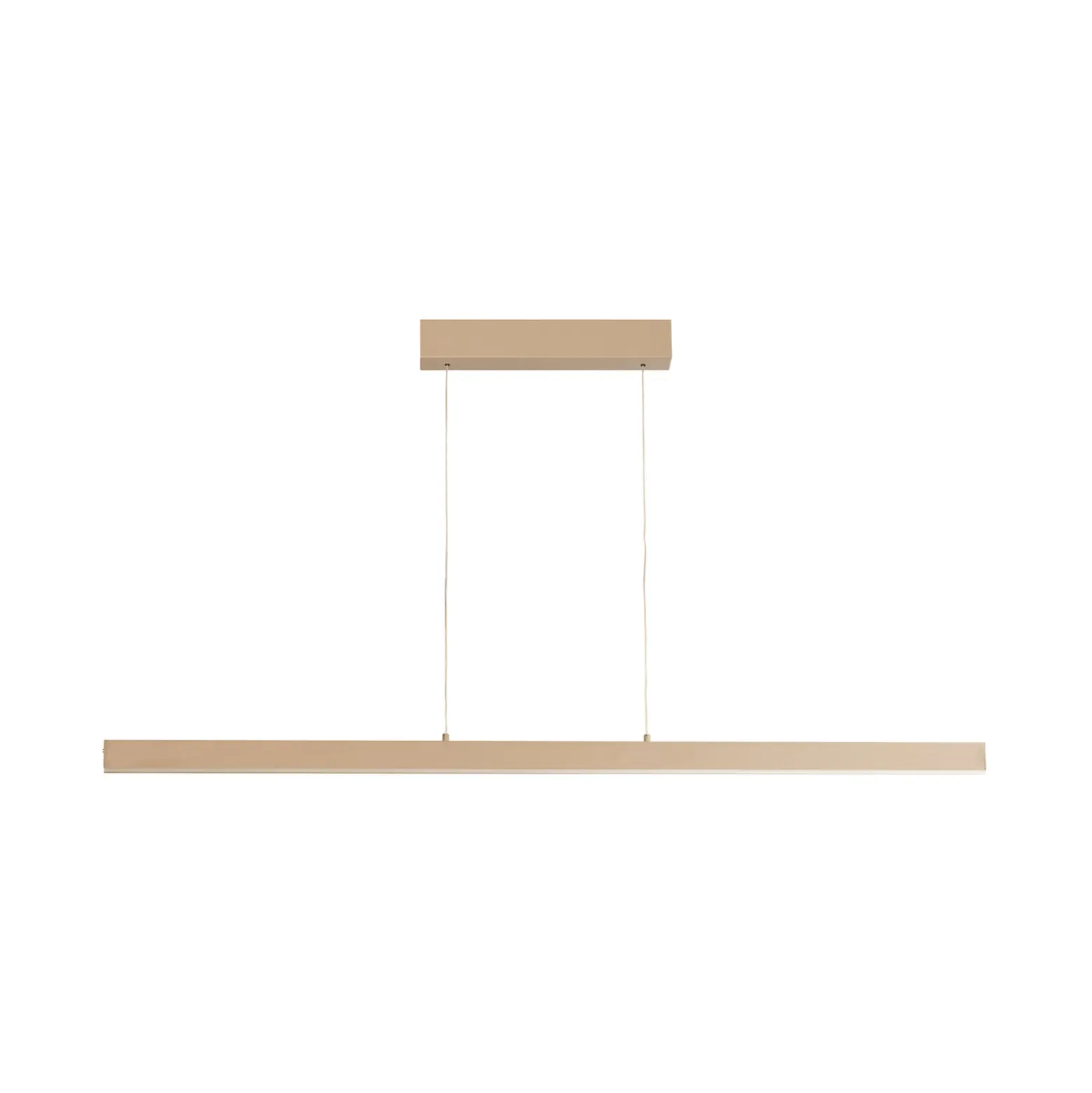 LED-Hängelampe Silvano, sand, Länge 115 cm, CCT, Touchdimmer