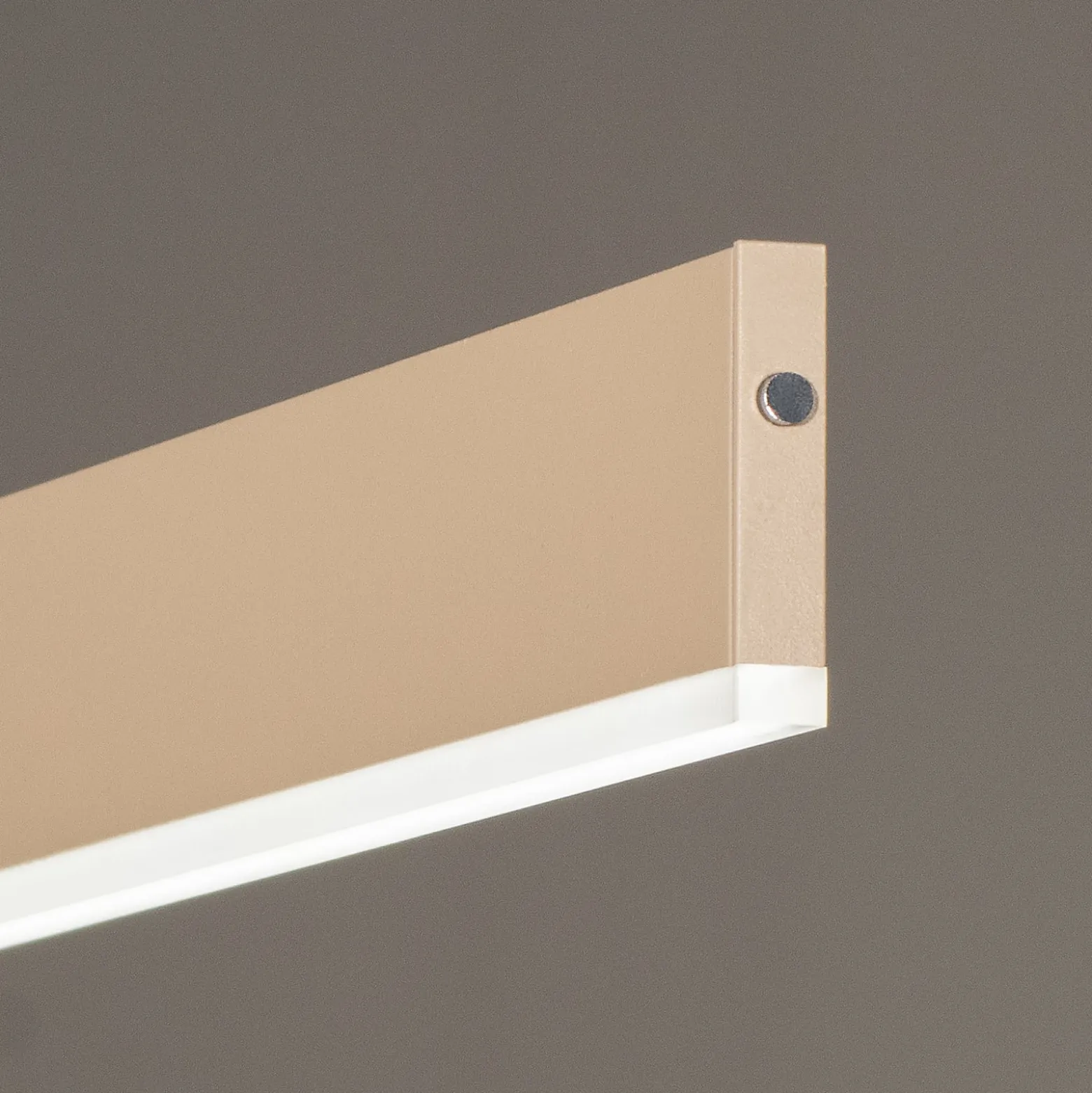 LED-Hängelampe Silvano, sand, Länge 115 cm, CCT, Touchdimmer