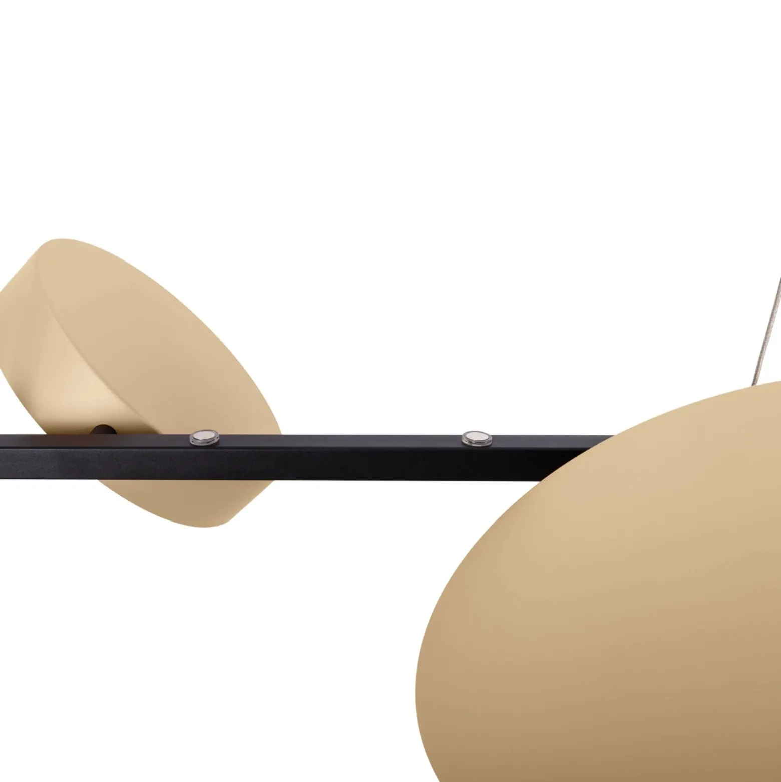 LED-Hängelampe Tessa schwarz/beige 110cm Touchdim CCT 4-flg.