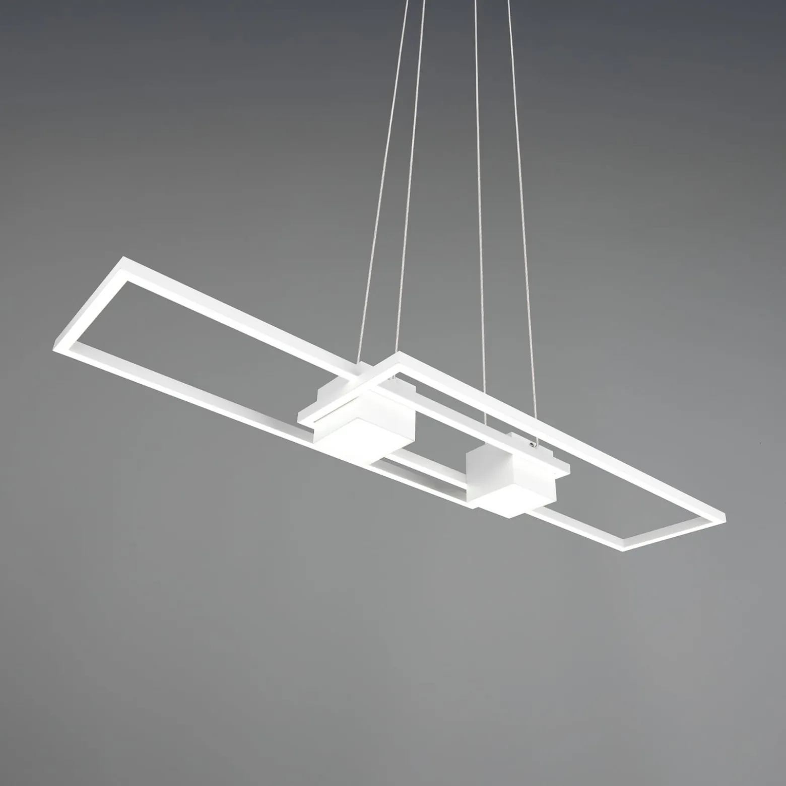 LED-Hängeleuchte Albany, weiß, 100 x 28 cm, Alu, CCT dimmbar