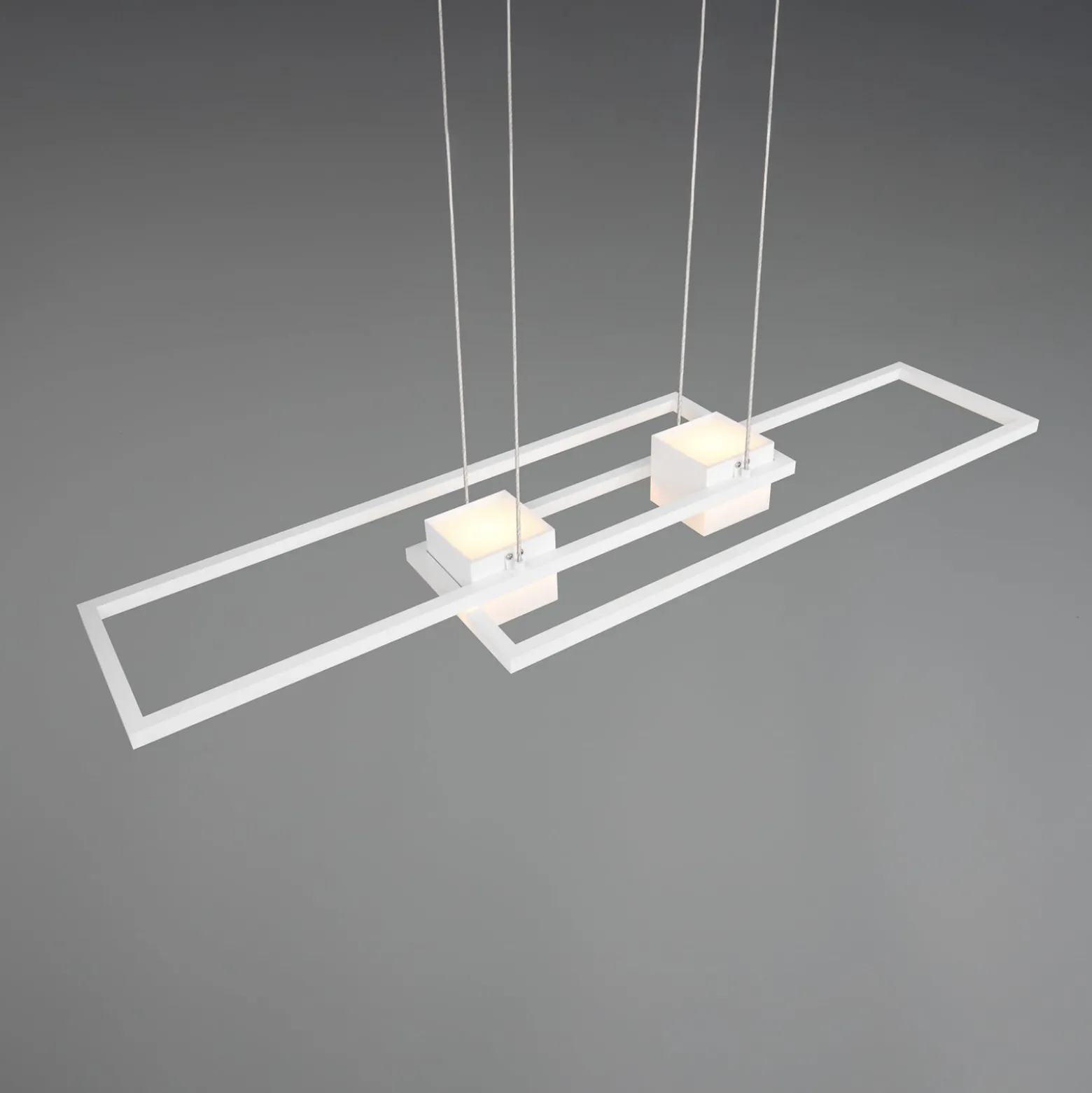 LED-Hängeleuchte Albany, weiß, 100 x 28 cm, Alu, CCT dimmbar