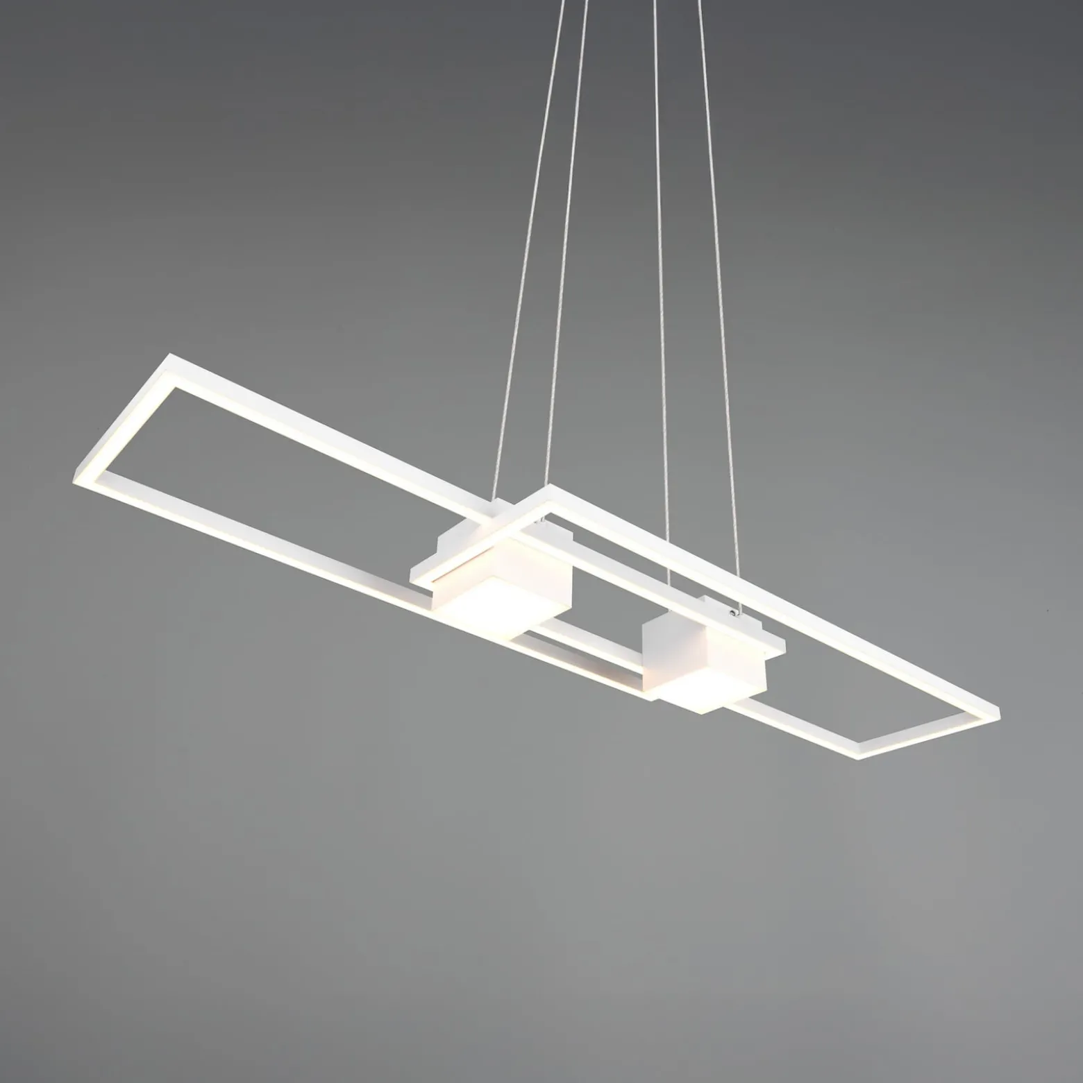 LED-Hängeleuchte Albany, weiß, 100 x 28 cm, Alu, CCT dimmbar