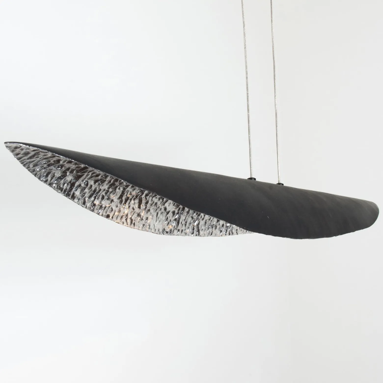 LED-Hängeleuchte Chiasso, schwarz/silber