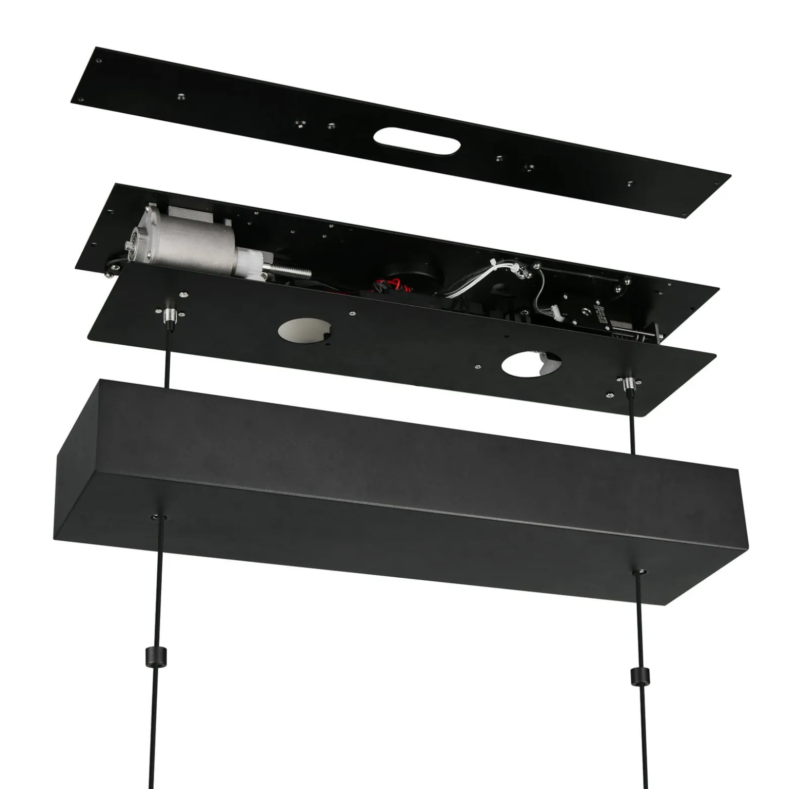 LED-Hängeleuchte Donegal, schwarz, Länge 150 cm, CCT