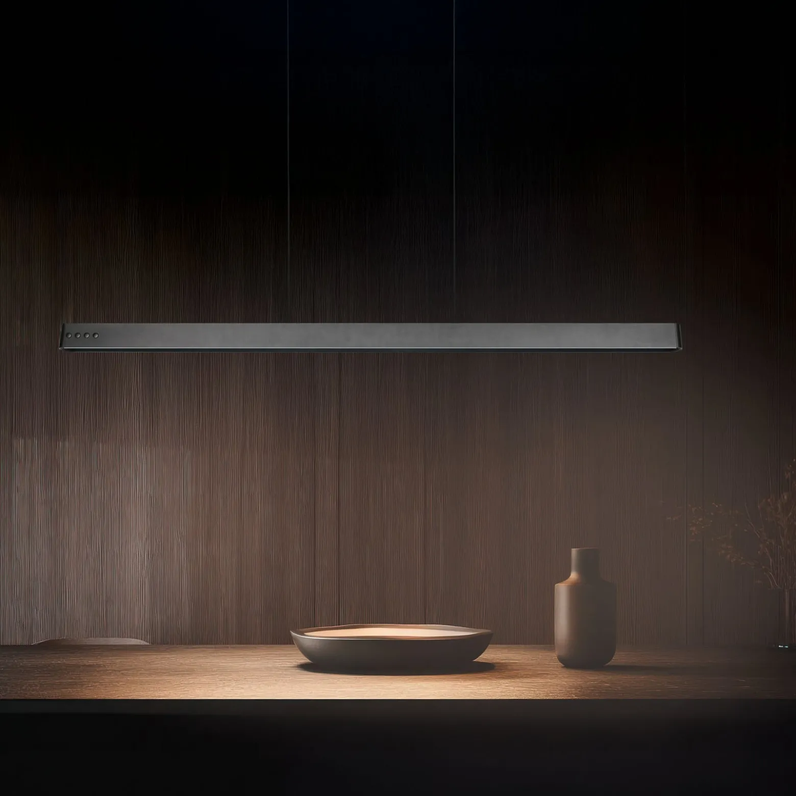 LED-Hängeleuchte Donegal, schwarz, Länge 150 cm, CCT