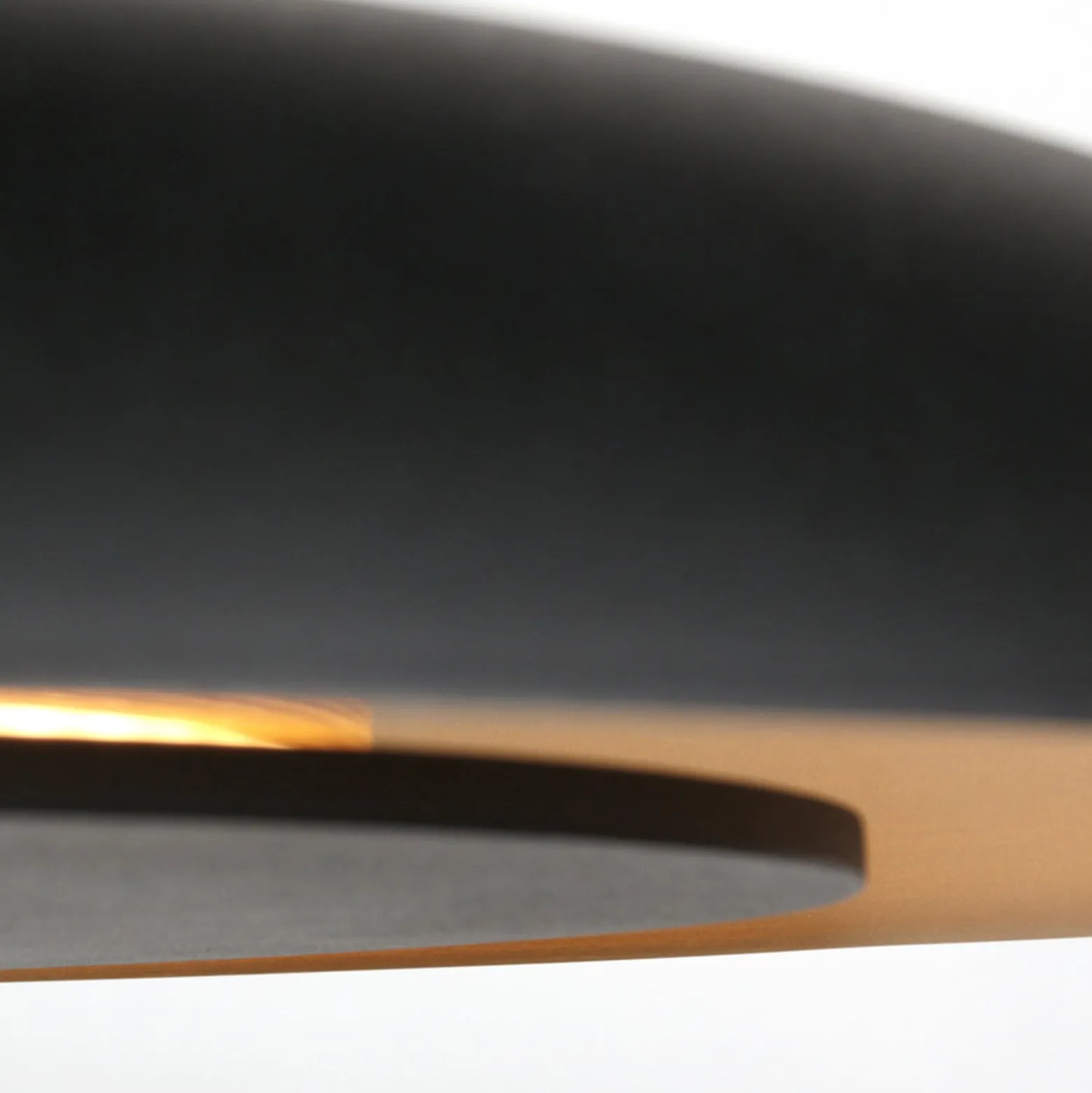 LED-Hängeleuchte Golden Veil, schwarz/gold, dimmbar, Metall