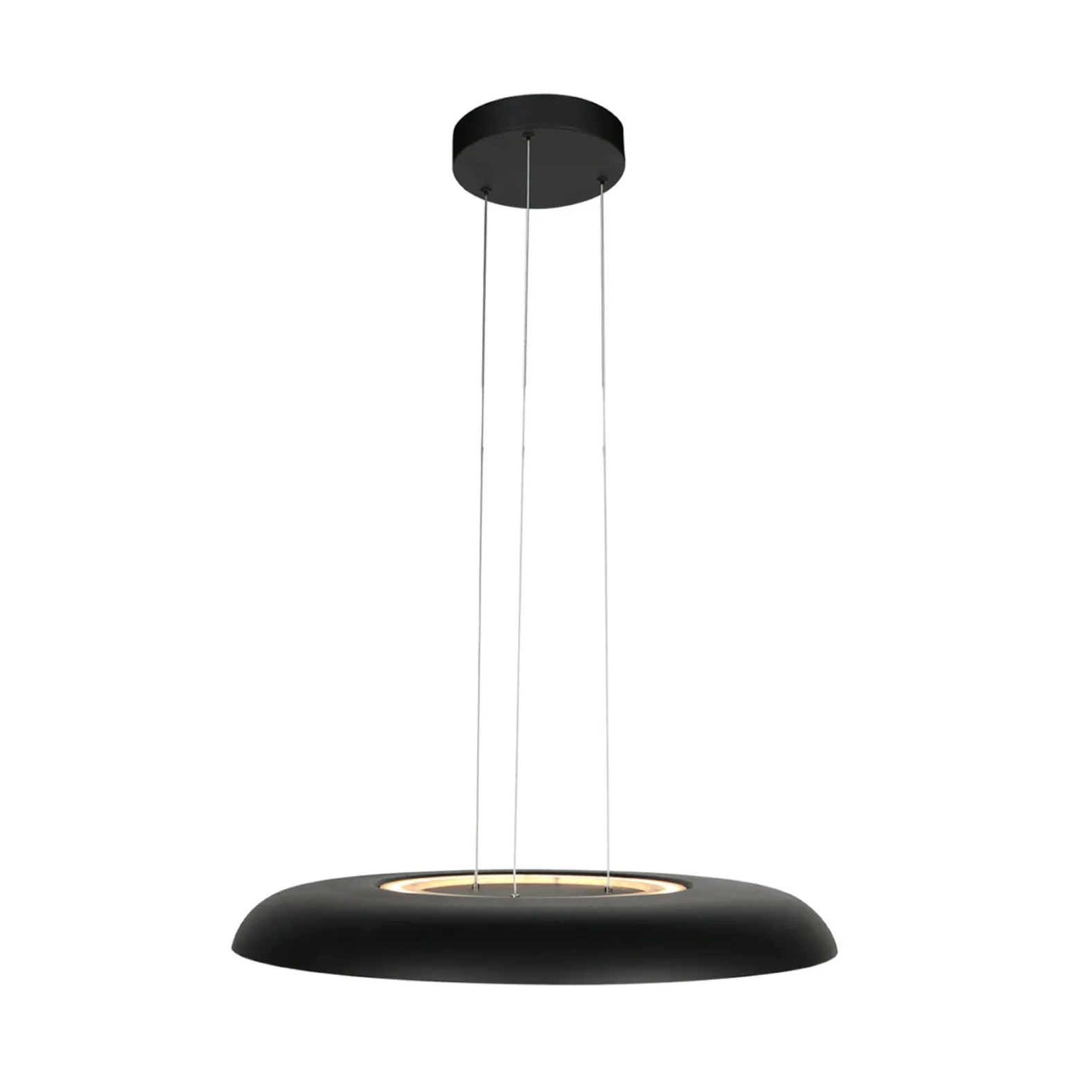 LED-Hängeleuchte Golden Veil, schwarz/gold, dimmbar, Metall