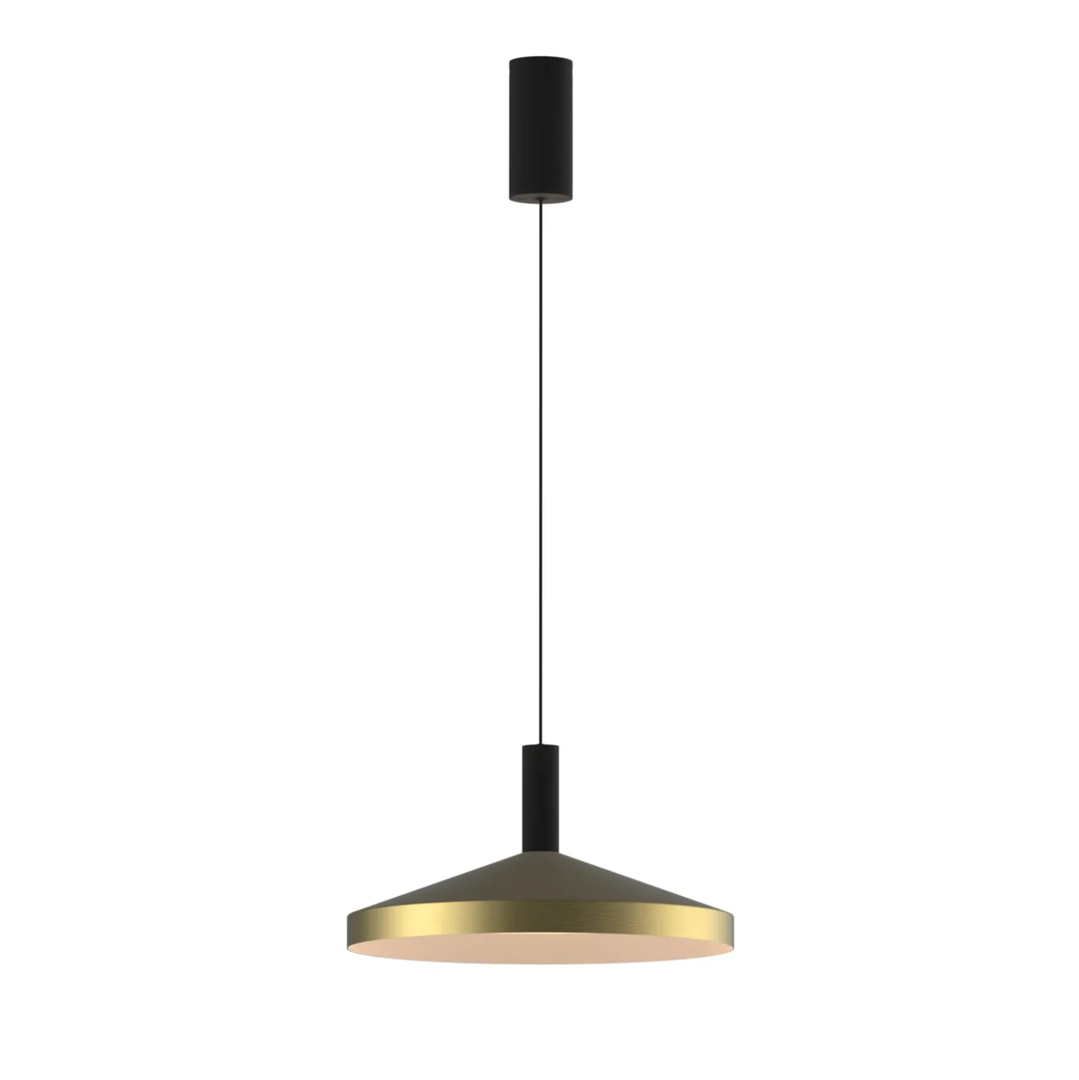 LED-Hängeleuchte LORA III, messing, Ø 36 cm, dimmbar 40° CCT