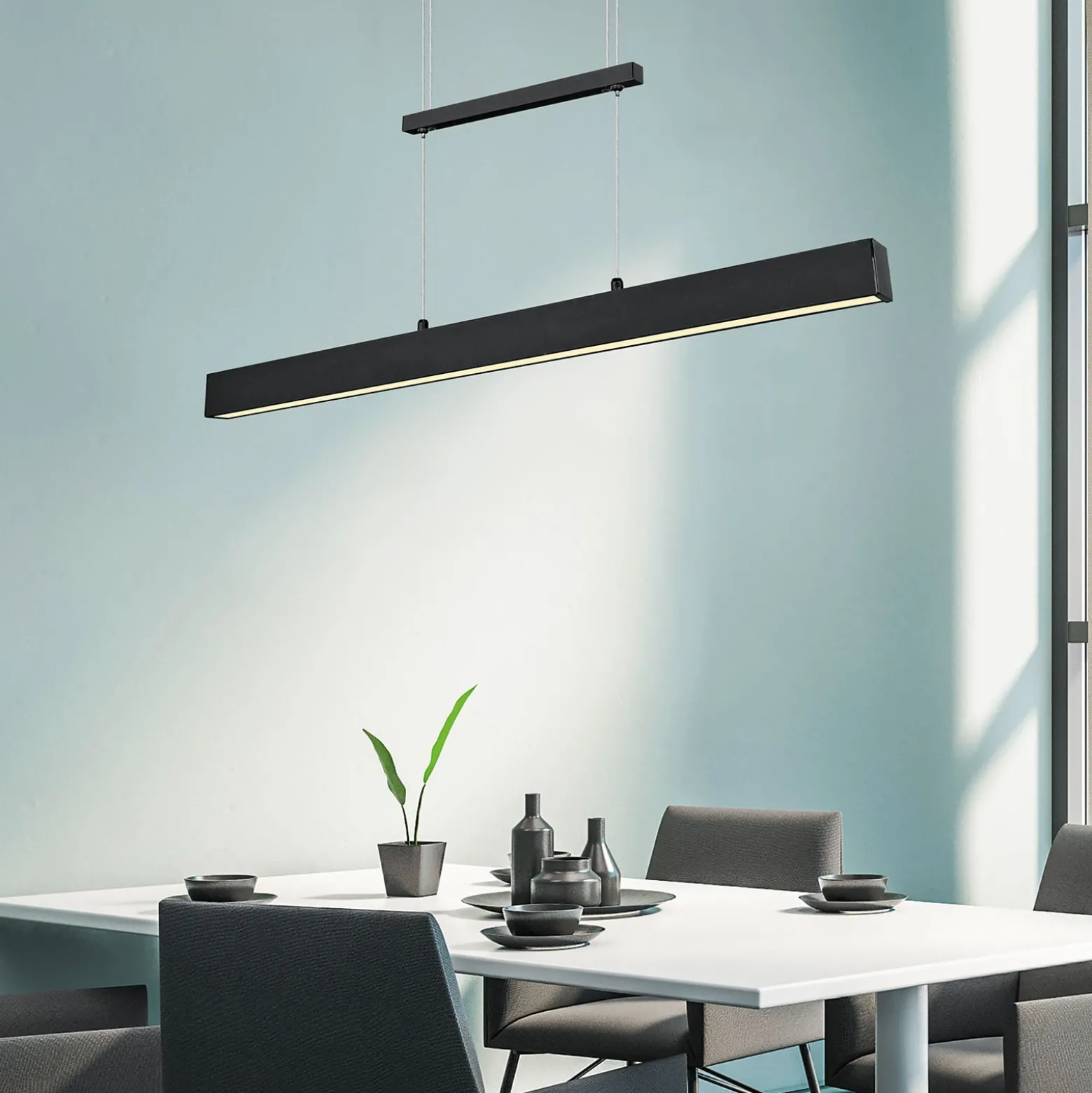 LED-Hängeleuchte Paros mit SwitchDimmer schwarz
