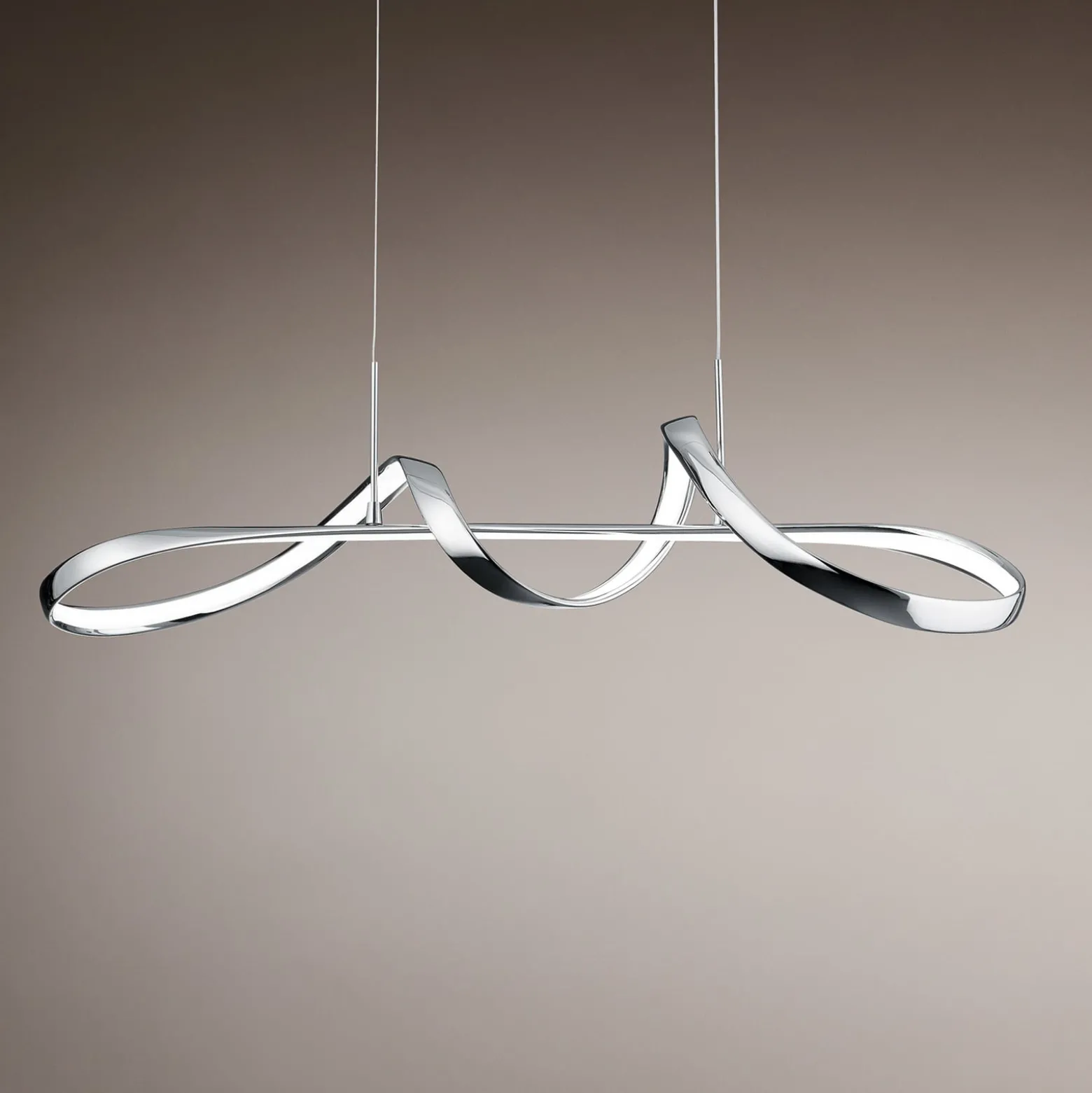 LED-Hängeleuchte Perugia mit Switch-Dimmer, chrom