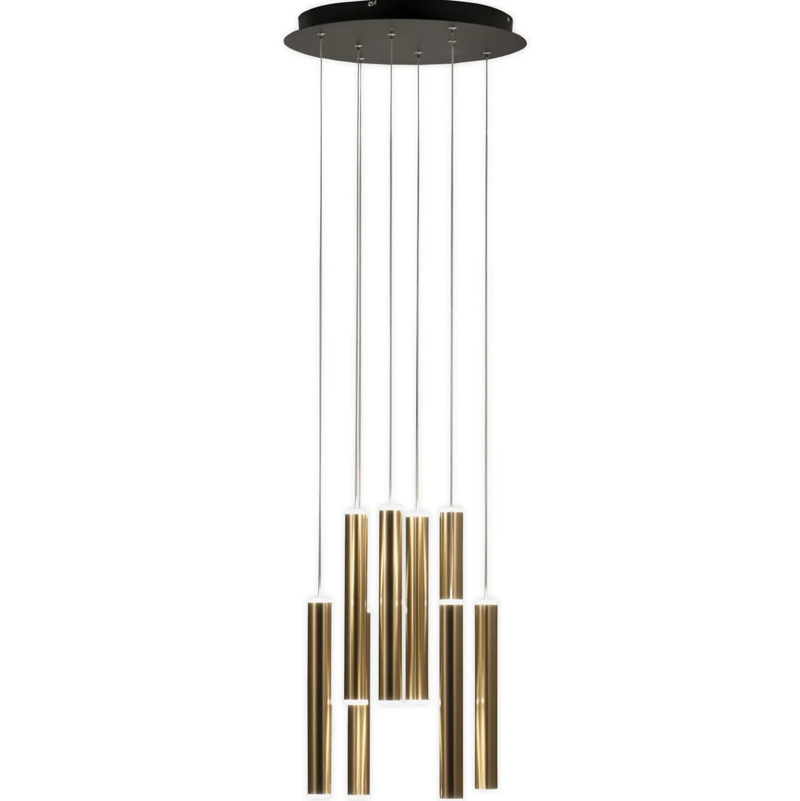 LED-Hängeleuchte Prado, gold, 8-flammig, Ø 40 cm, dimmbar