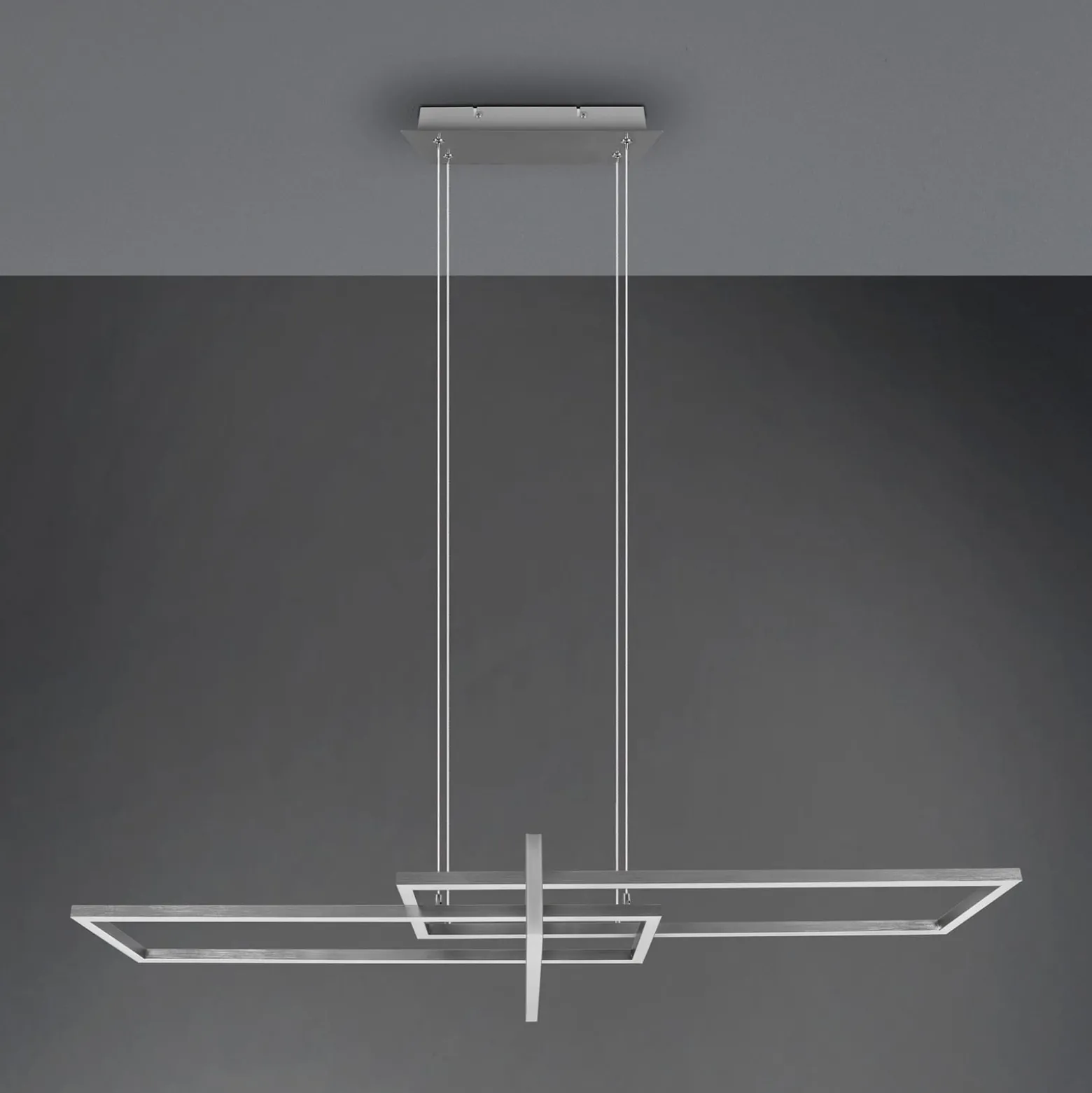 LED-Hängeleuchte Salinas, 3.000 K, nickel matt