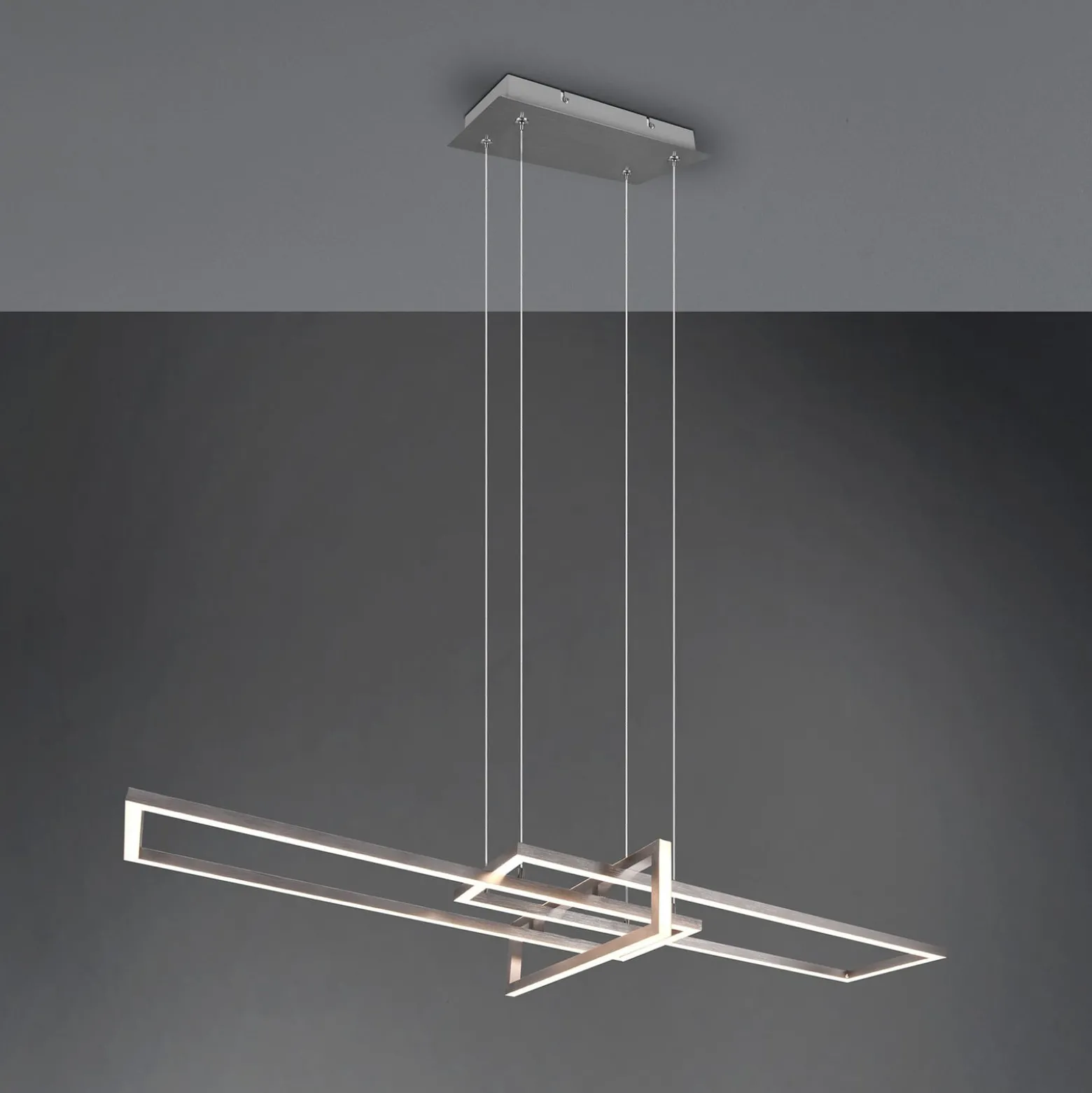 LED-Hängeleuchte Salinas, 3.000 K, nickel matt
