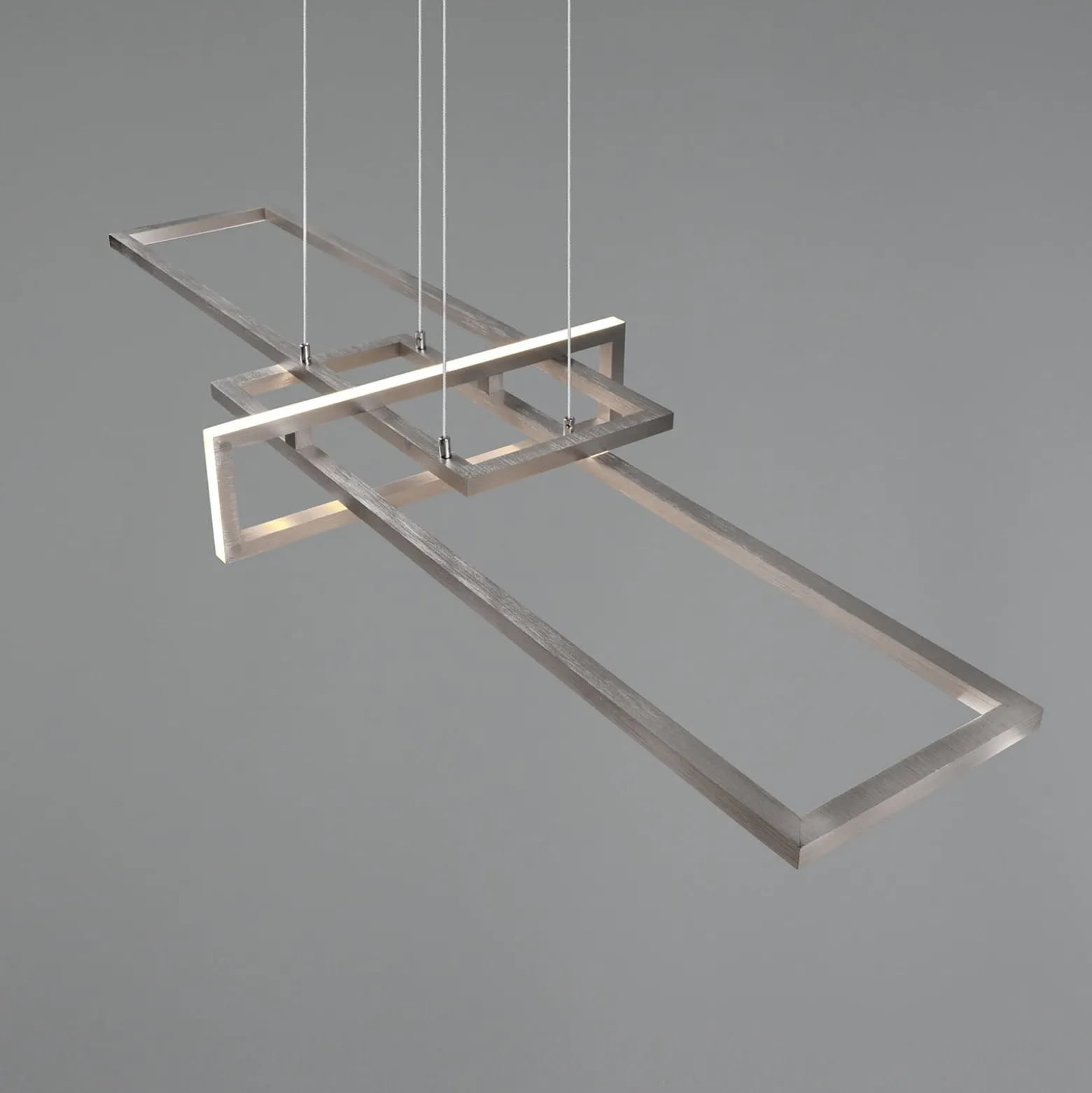 LED-Hängeleuchte Salinas, 3.000 K, nickel matt