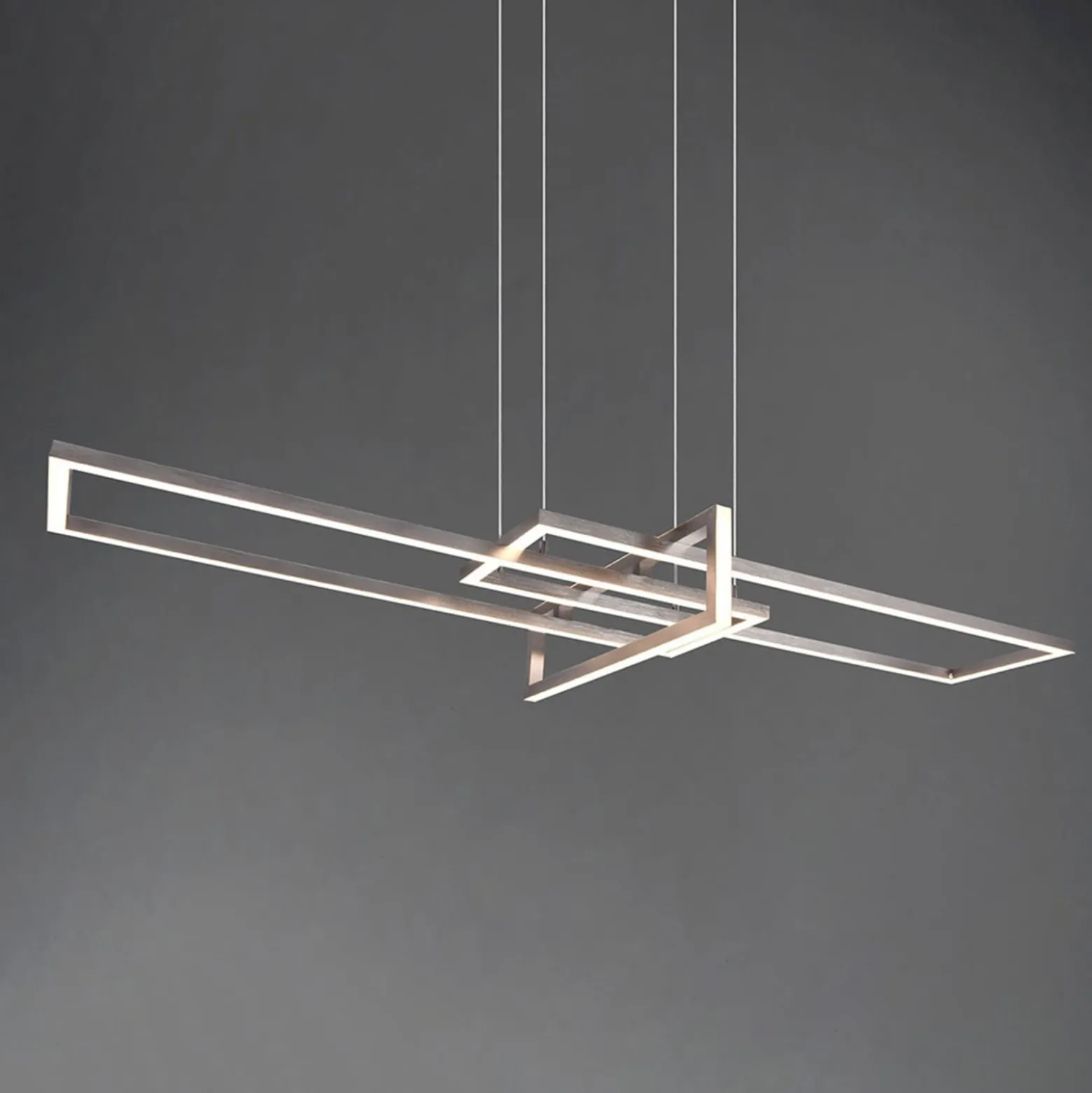 LED-Hängeleuchte Salinas, 3.000 K, nickel matt