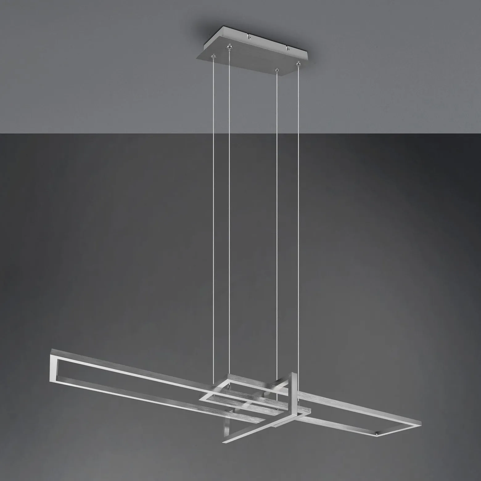 LED-Hängeleuchte Salinas, 3.000 K, nickel matt