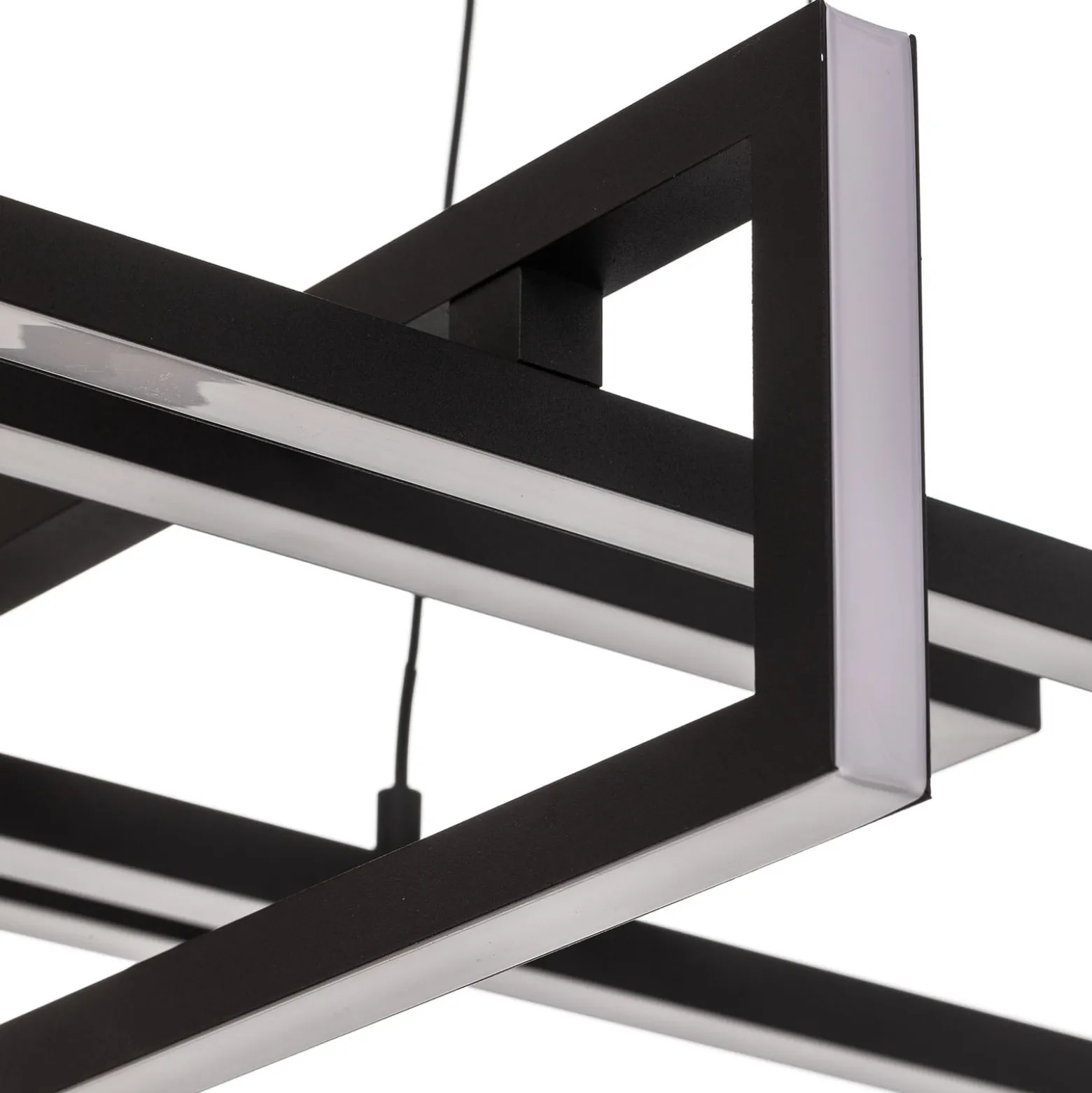 LED-Hängeleuchte Salinas, 3.000 K, schwarz matt