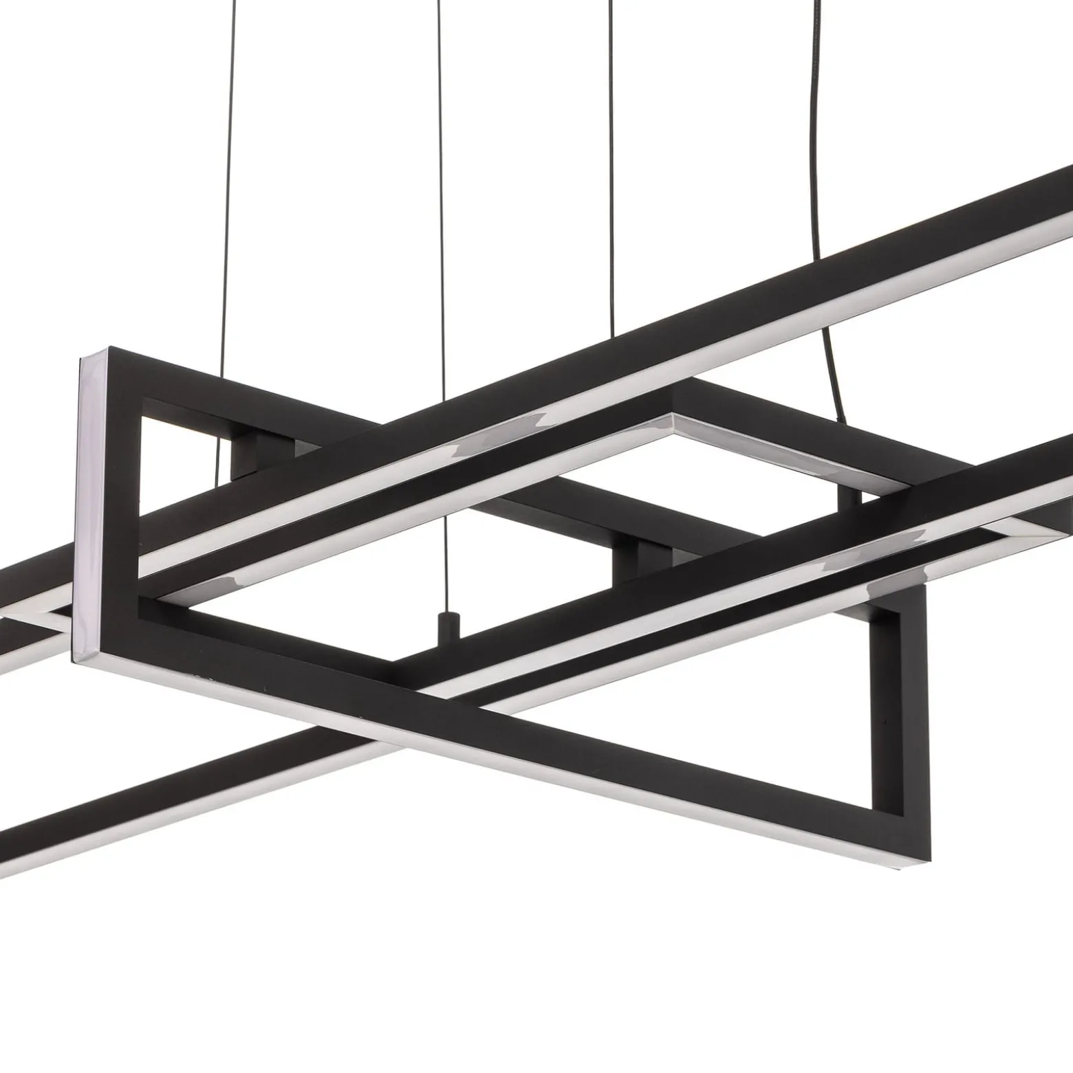 LED-Hängeleuchte Salinas, 3.000 K, schwarz matt