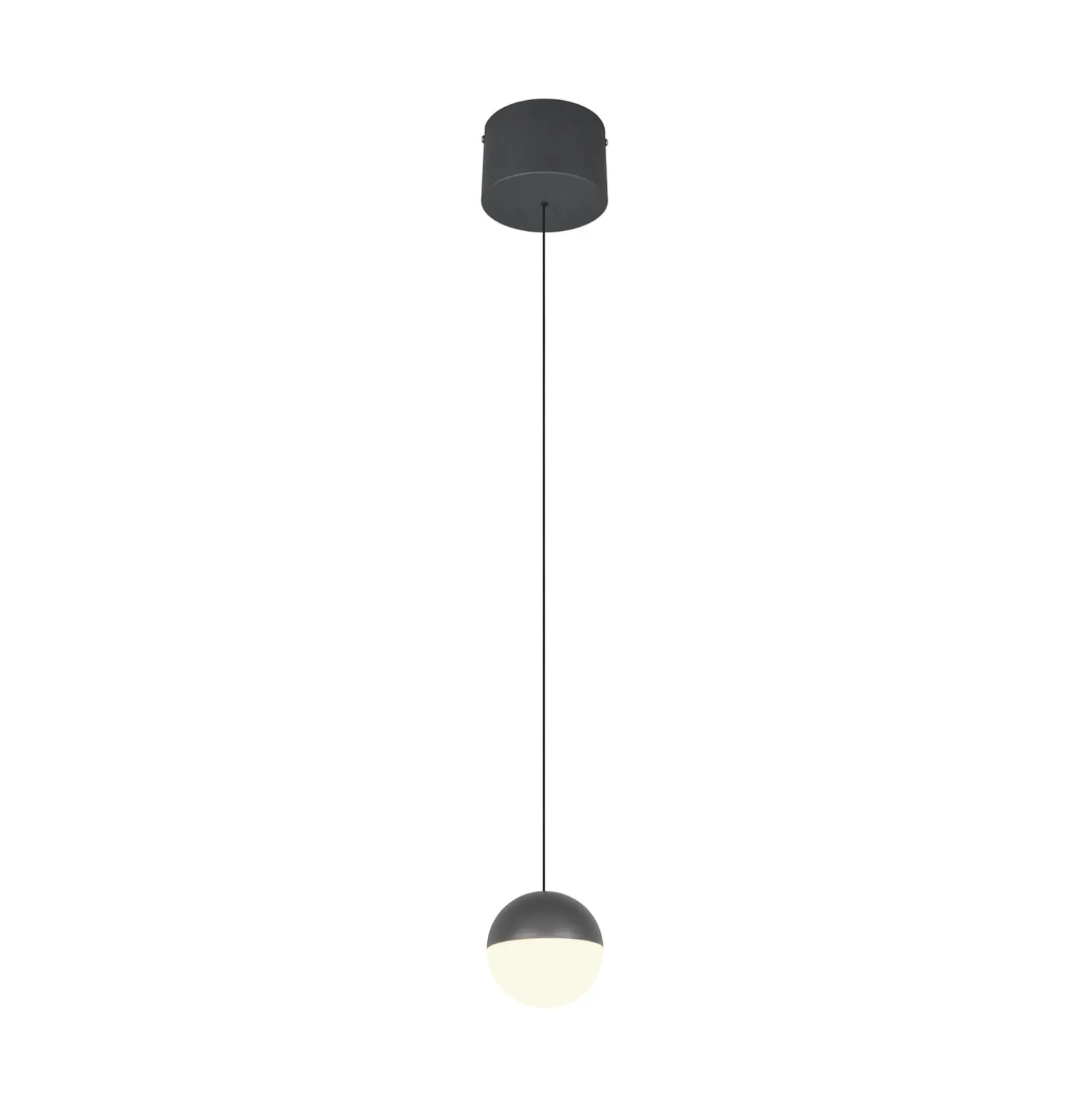 LED-Hängeleuchte Senta, anthrazit, Ø 10 cm, 3.000 K, 1-flg.