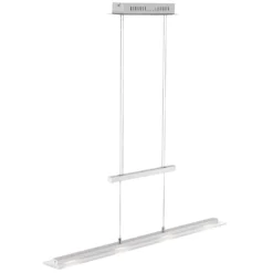 LED-Hängeleuchte Tenso, nickel, 64 cm, Metall, CCT, Dimmer