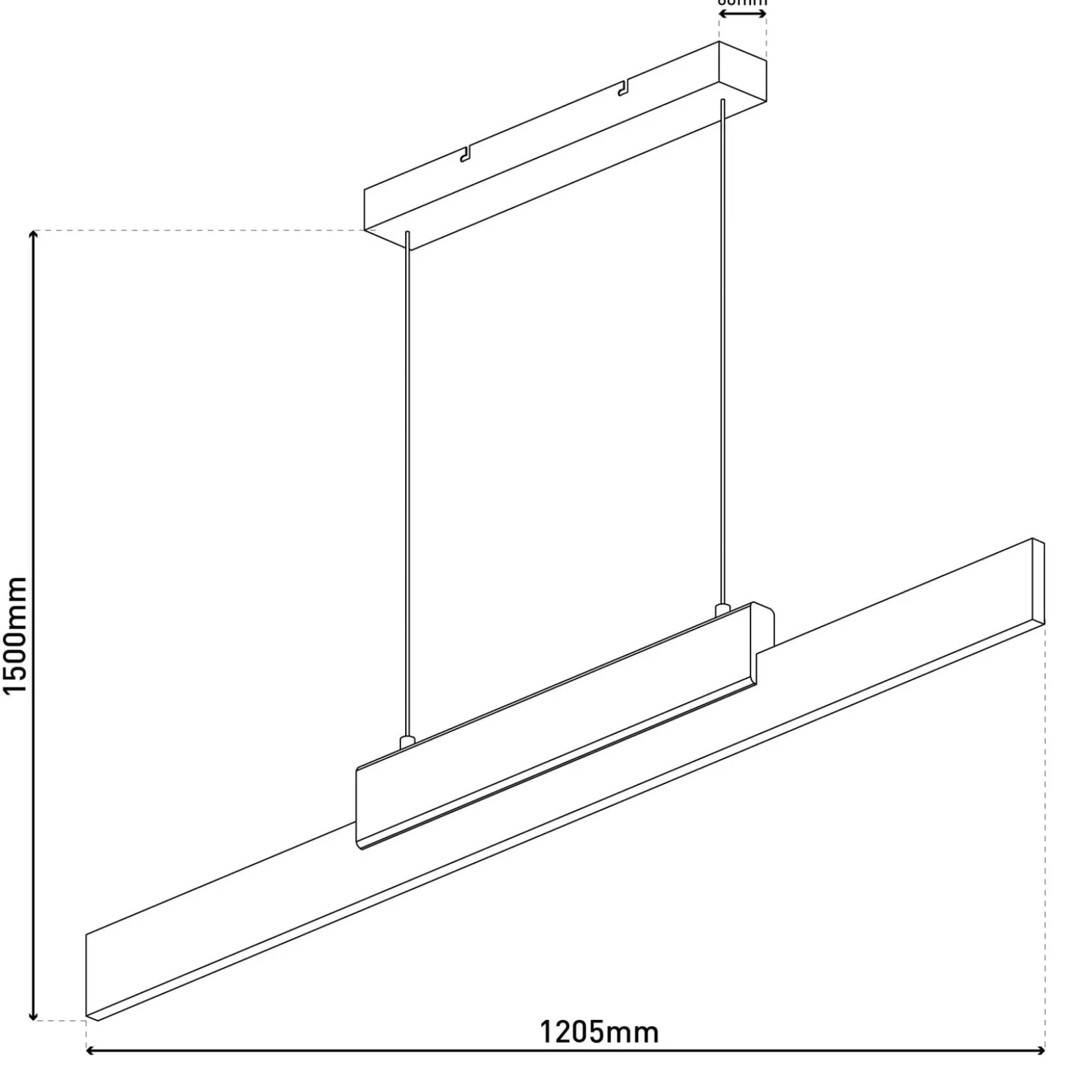 LED-Hängeleuchte Wiebke, schwarz Holzdetail 120,5 cm dimmbar