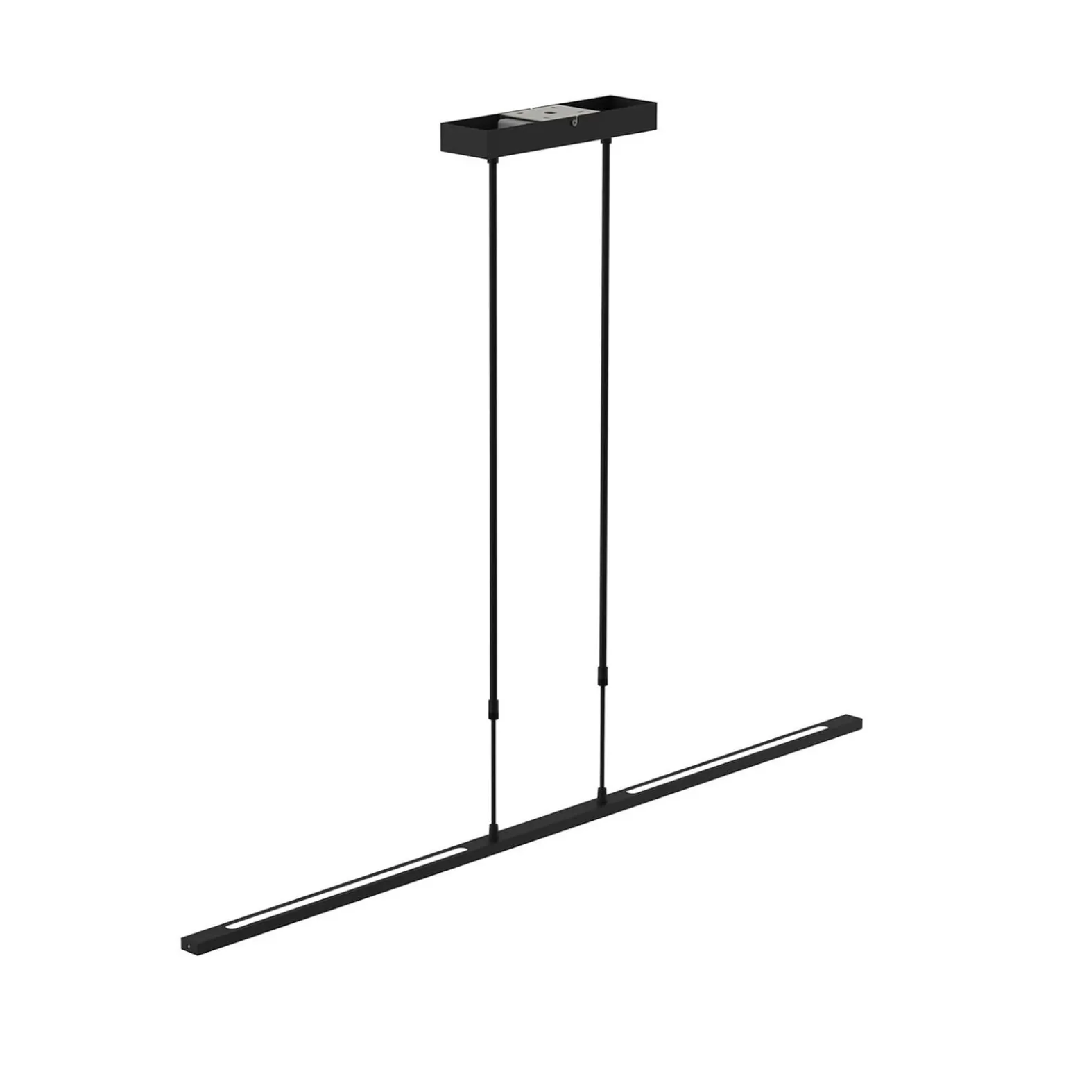 LED-Hängeleuchte Zelena, schwarz, Länge 122cm, Metall, CCT
