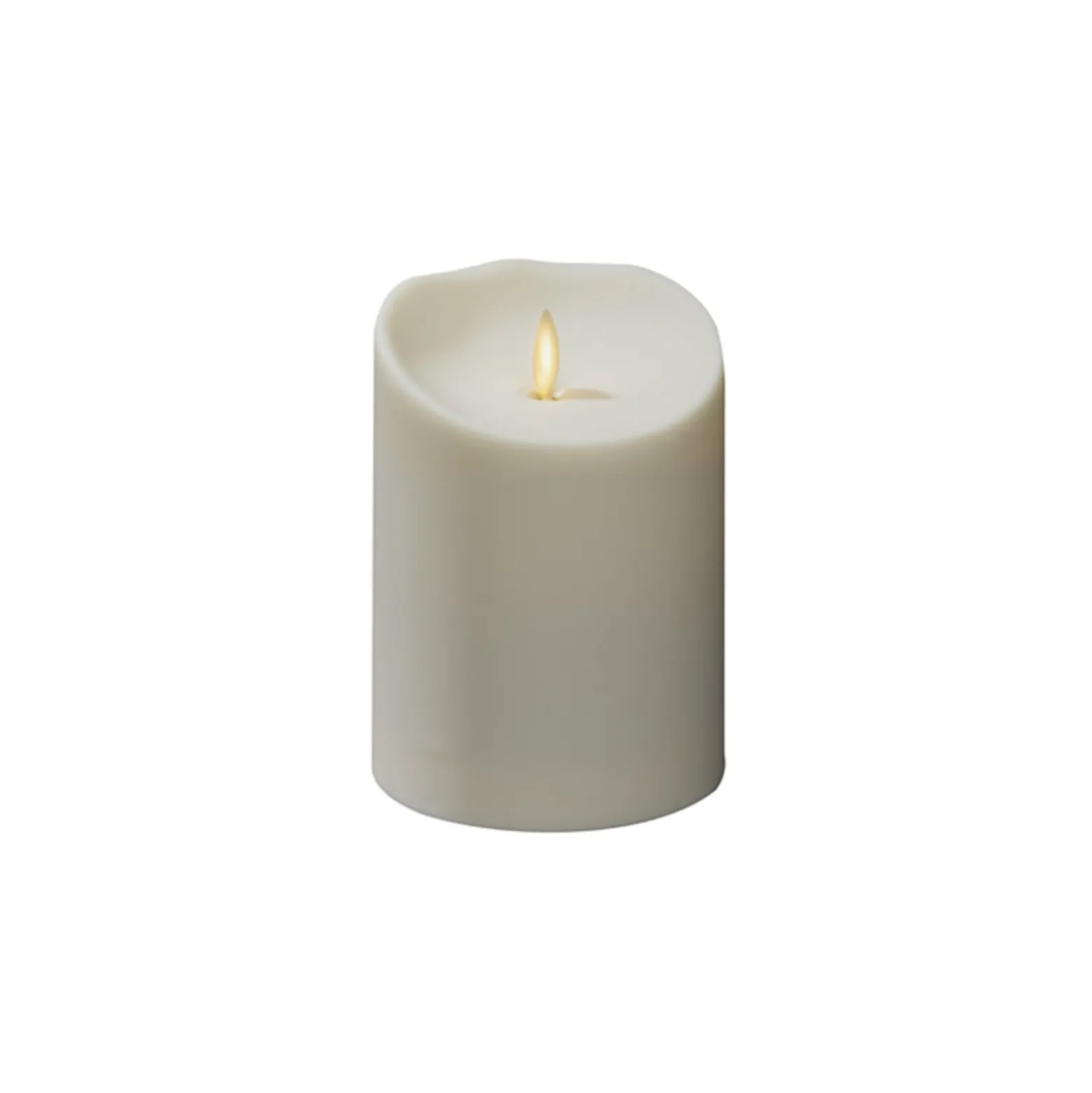 LED-Kerze IP44 cremeweiß geschmolzen Höhe 14cm