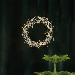 LED-Kranz Curly, warmweiß, Ø 30 cm