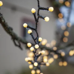 LED-Lichterkette Berry Mini mit Timerfunktion weiß