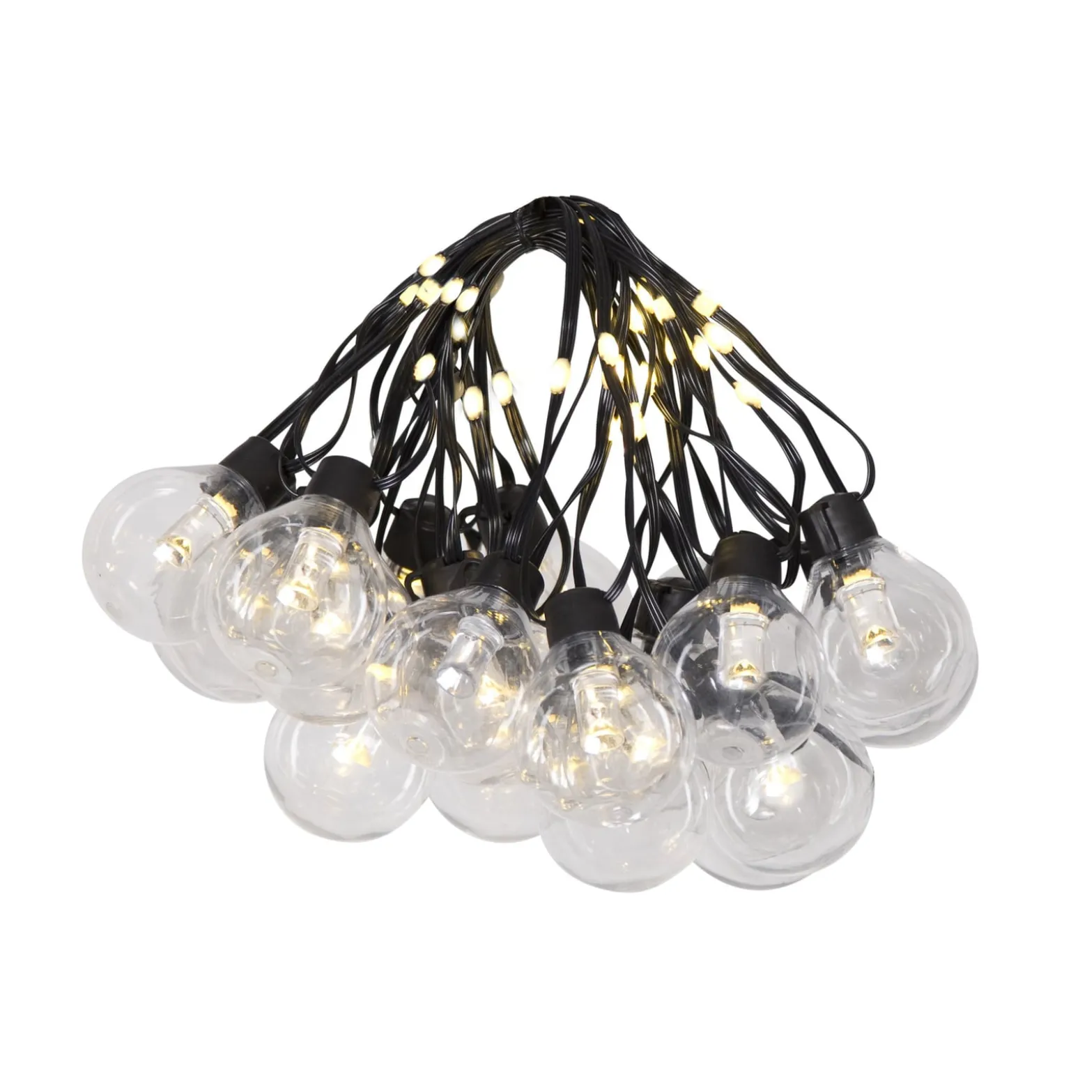 LED-Lichterkette Bolla, klar, Kunststoff Länge 5,3 m 20-flg.