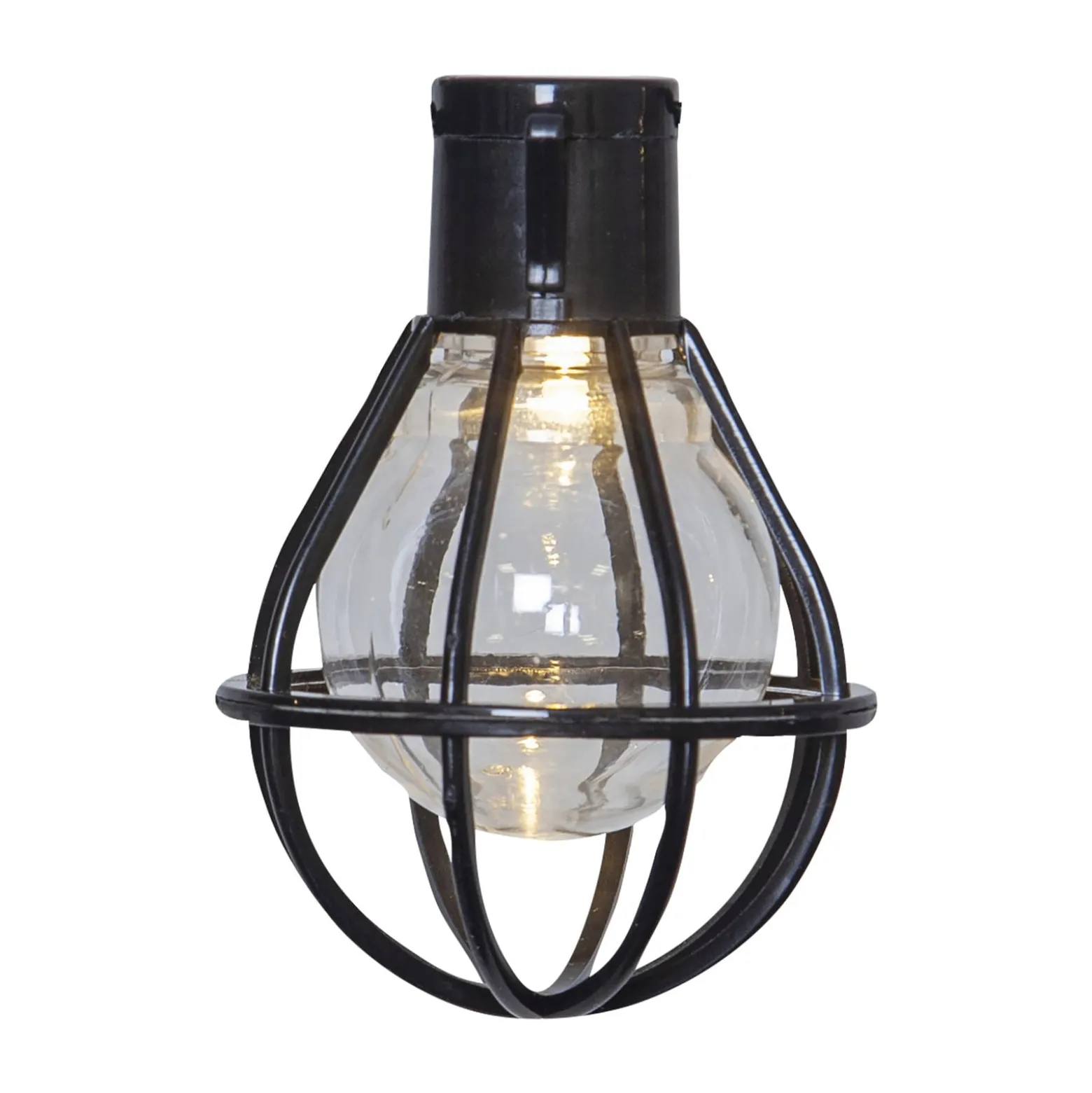 LED-Lichterkette Cage, schwarz/transparent